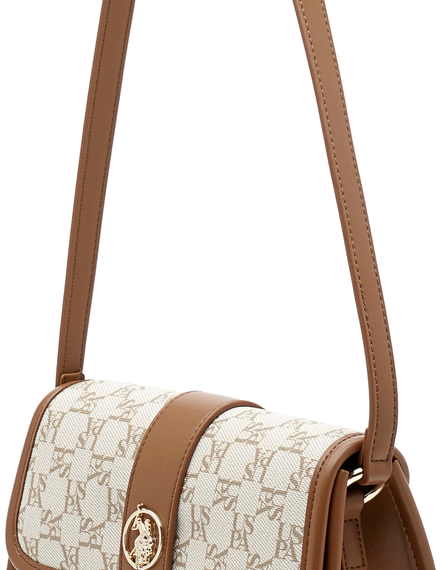 Trinity Monogram Handbag Off White - U.S. POLO ASSN. | Large