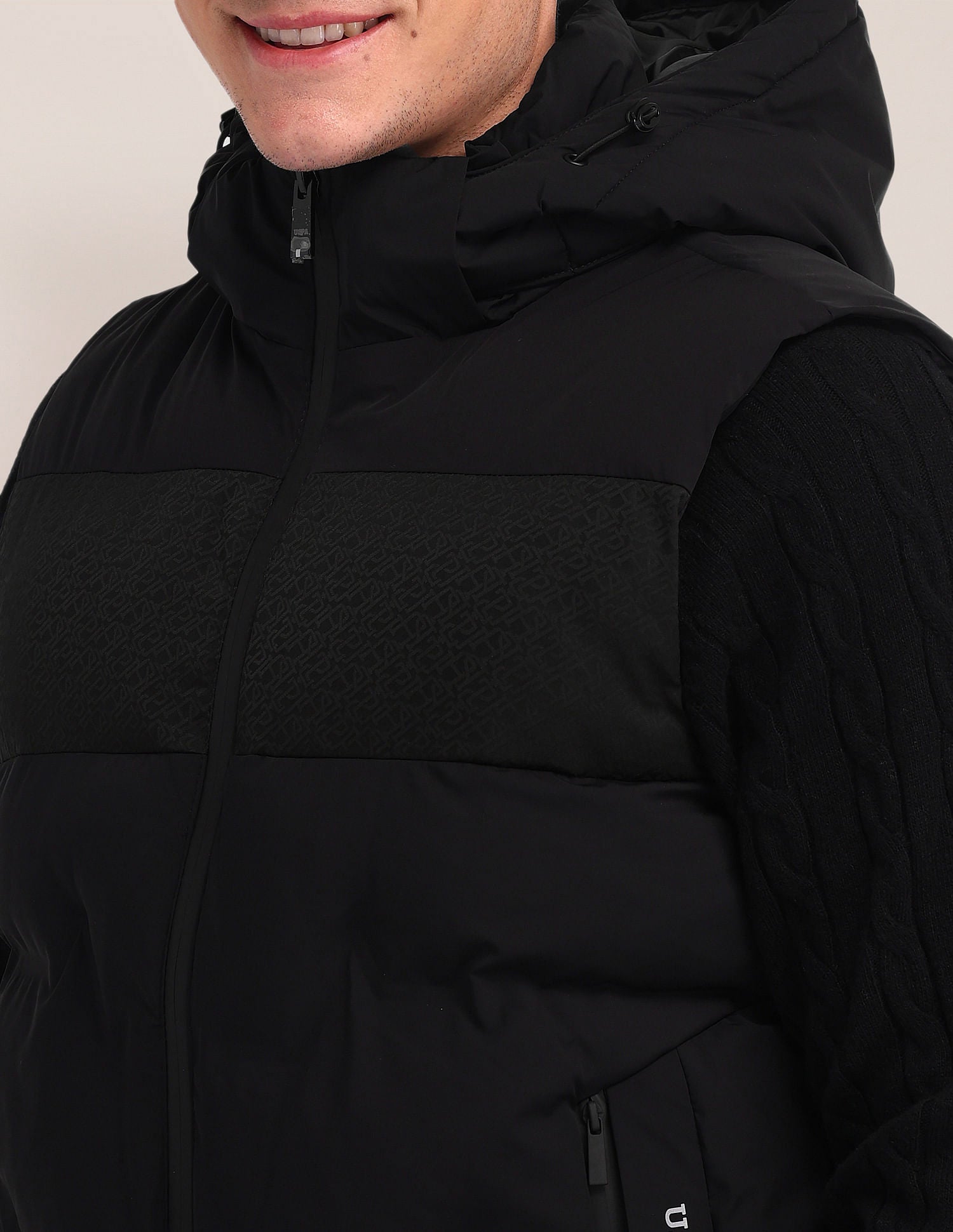 Detachable Hood Padded Jacket Black - U.S. POLO ASSN. | Large