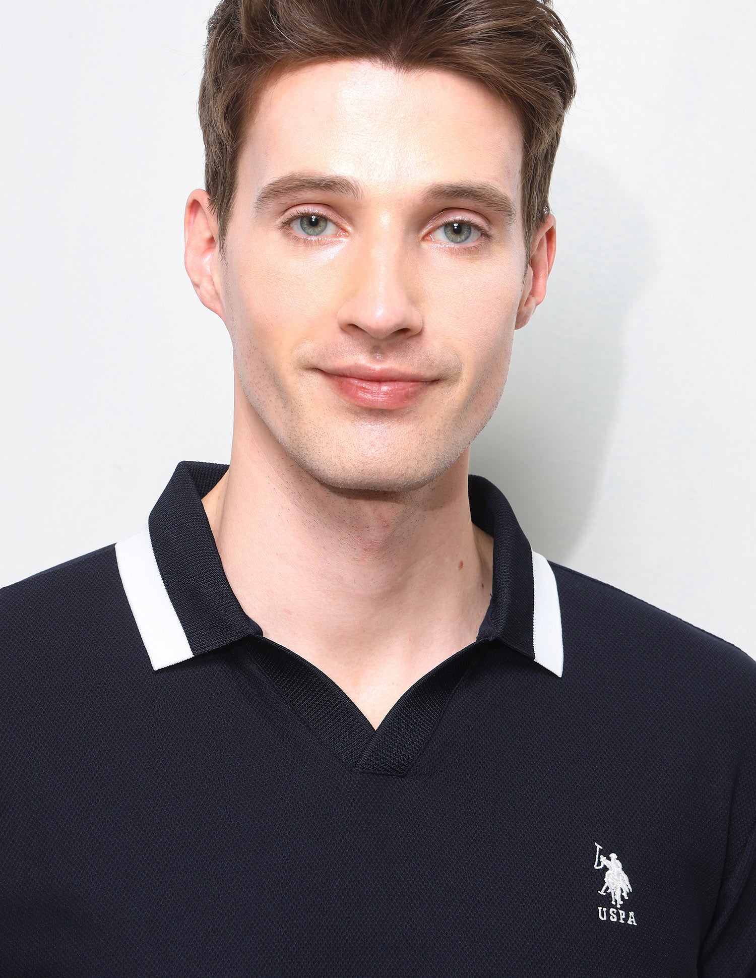 Solid Slim Fit Polo Shirt Navy - U.S. Polo Assn. India | Large
