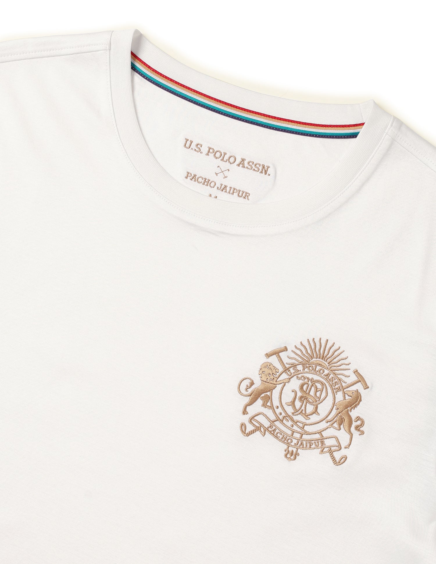 Pacho X Crest Logo Slim Fit T-Shirt White - U.S. POLO ASSN. | Large