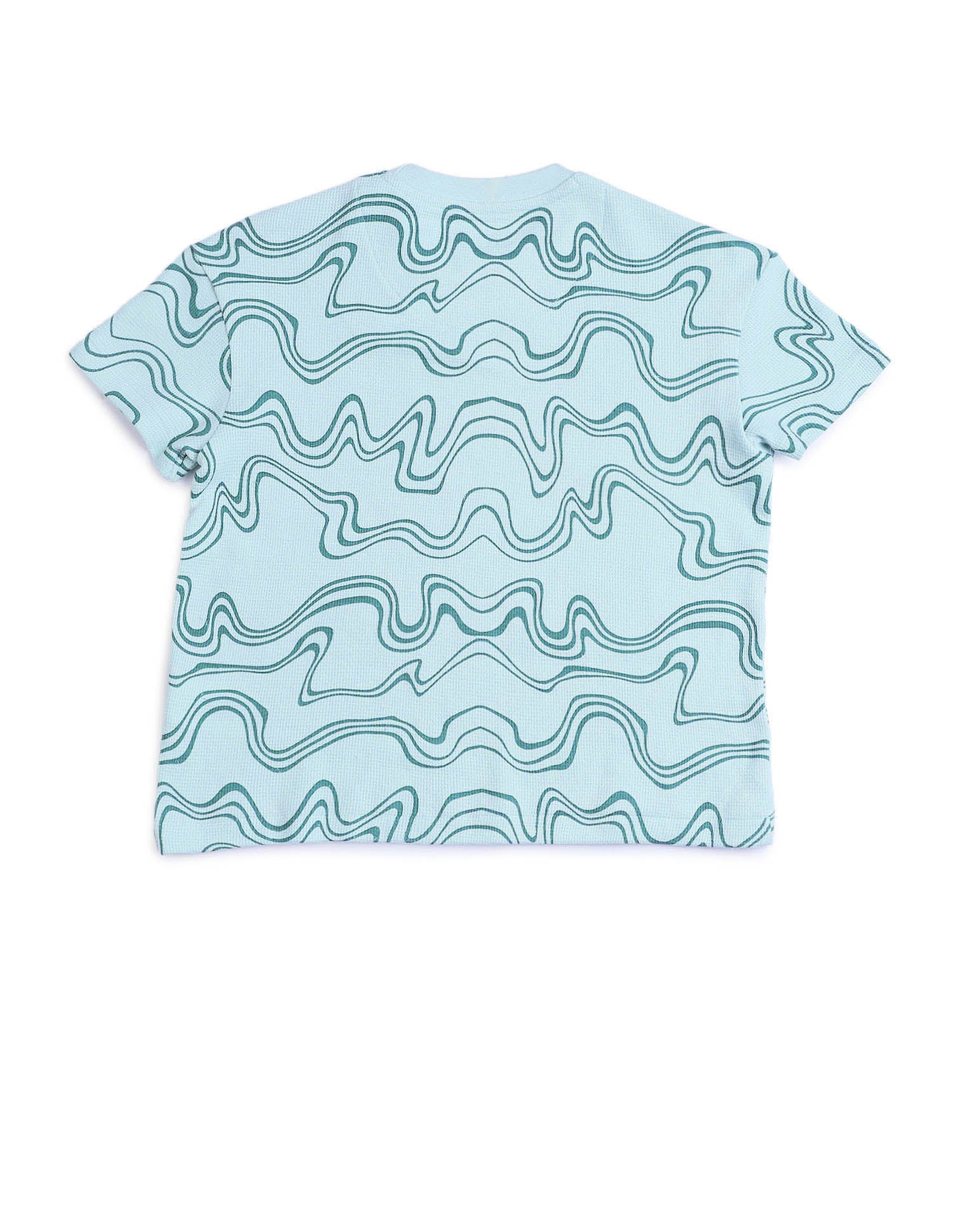 Boys Abstract Printed Regular Fit T-Shirt Light Blue - U.S. POLO ASSN. | Large