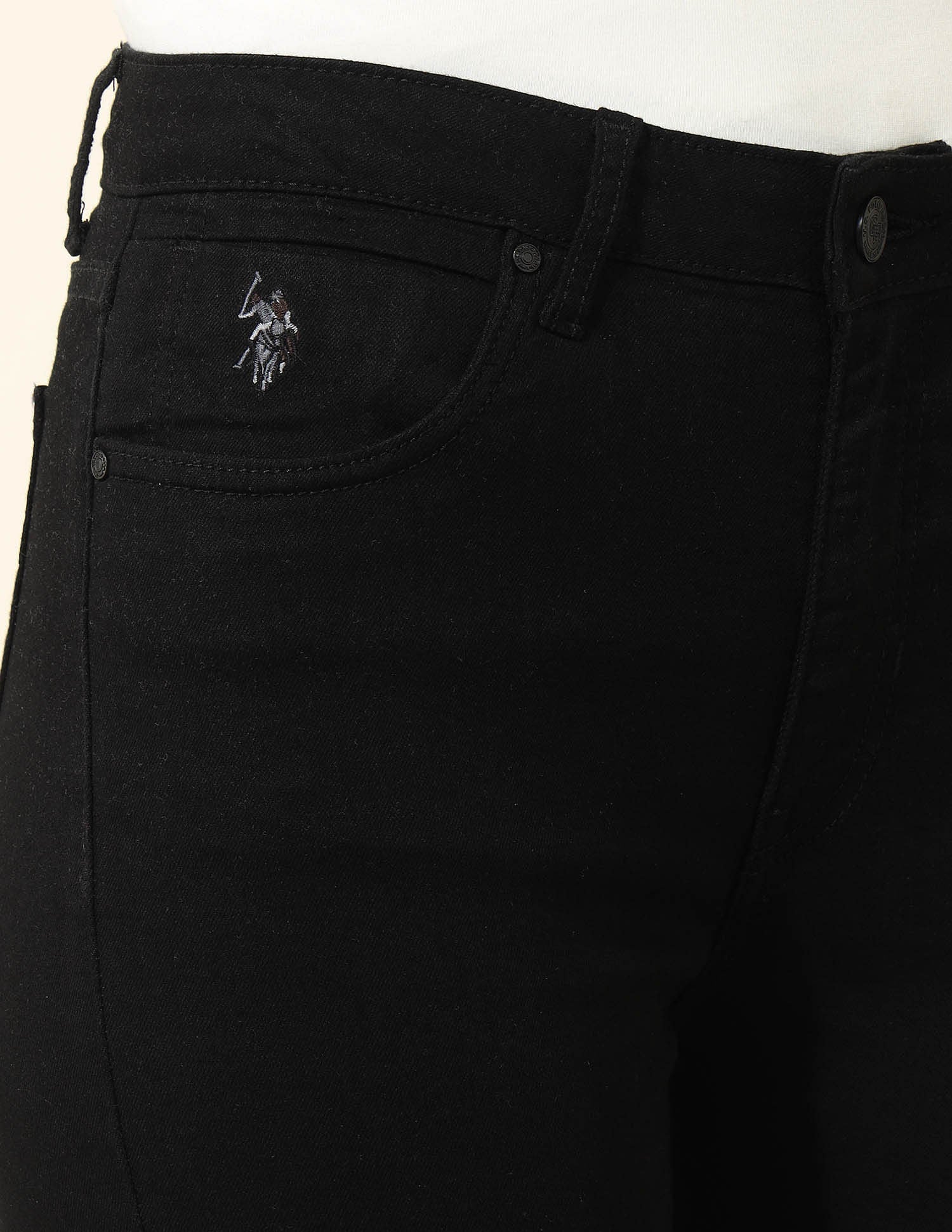 High Rise Bootcut Jeans Black - U.S. Polo Assn. India | Large