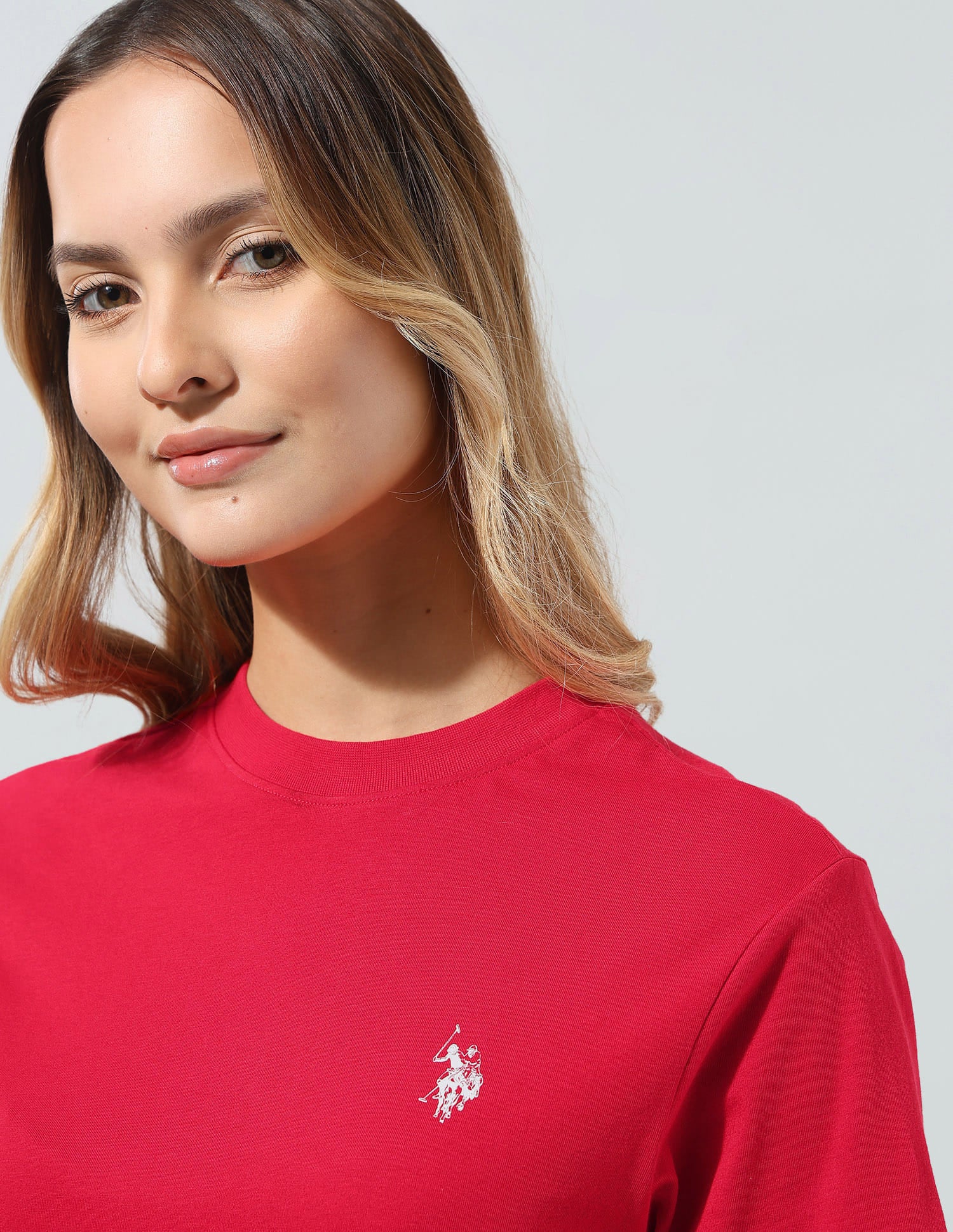 Solid Regular Fit T-Shirt Red - U.S. Polo Assn. India | Large