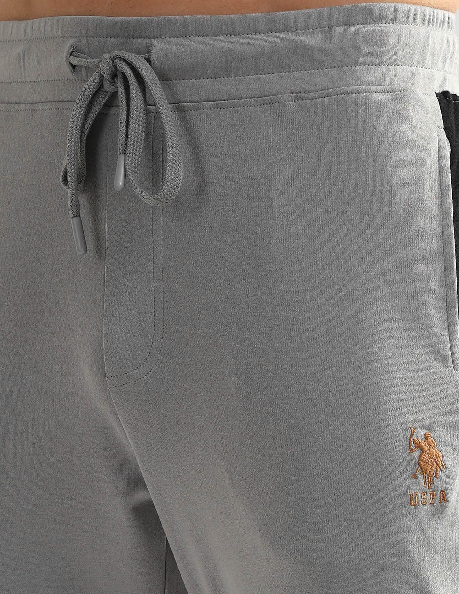 Solid OJ004 Lounge Joggers - Pack Of 1 Formal Grey - U.S. POLO ASSN. | Large