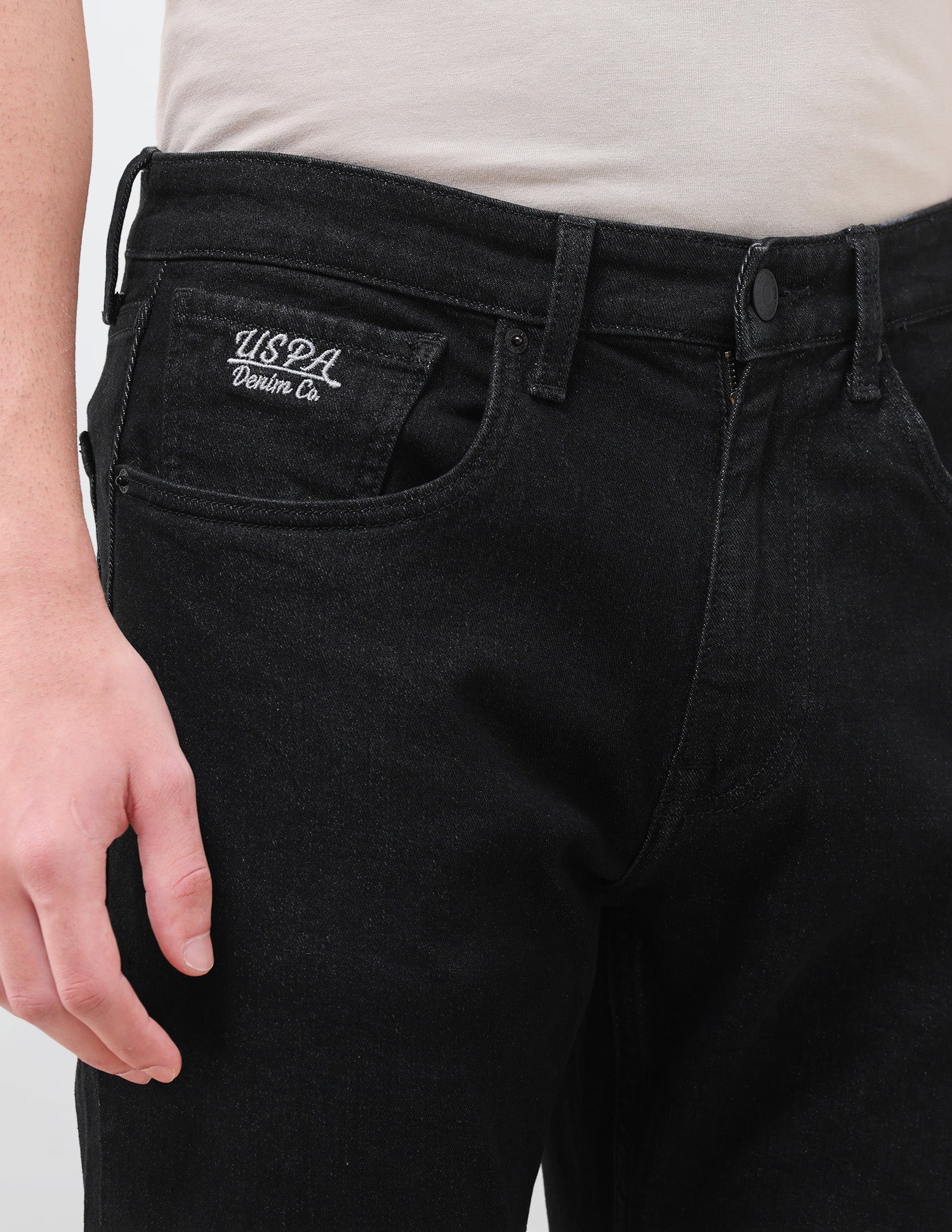 Connor Bootcut Fit Black Jeans Black - U.S. Polo Assn. India | Large