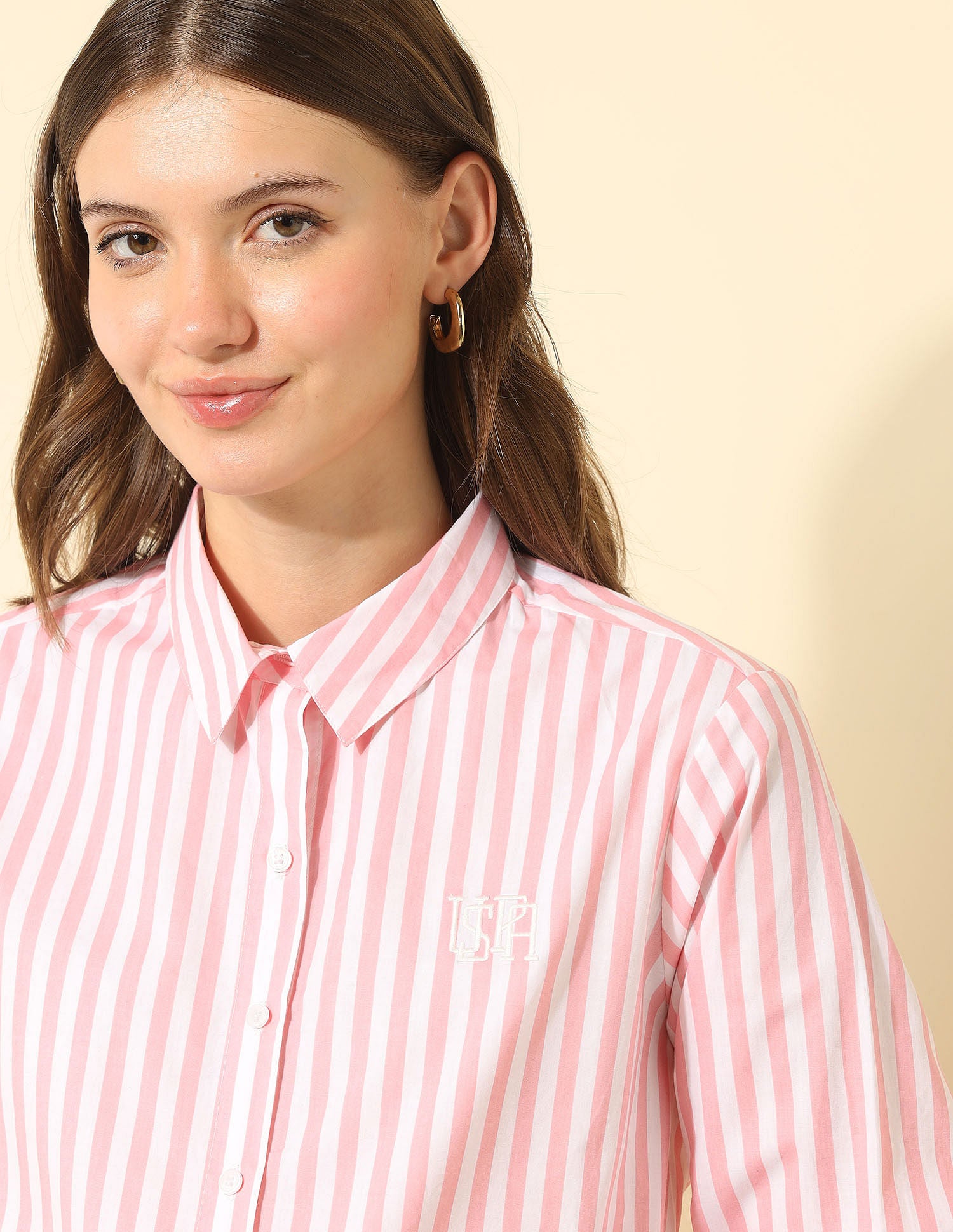 Regular Fit Vertical Striped Shirt Light Pink - U.S. POLO ASSN. | Large