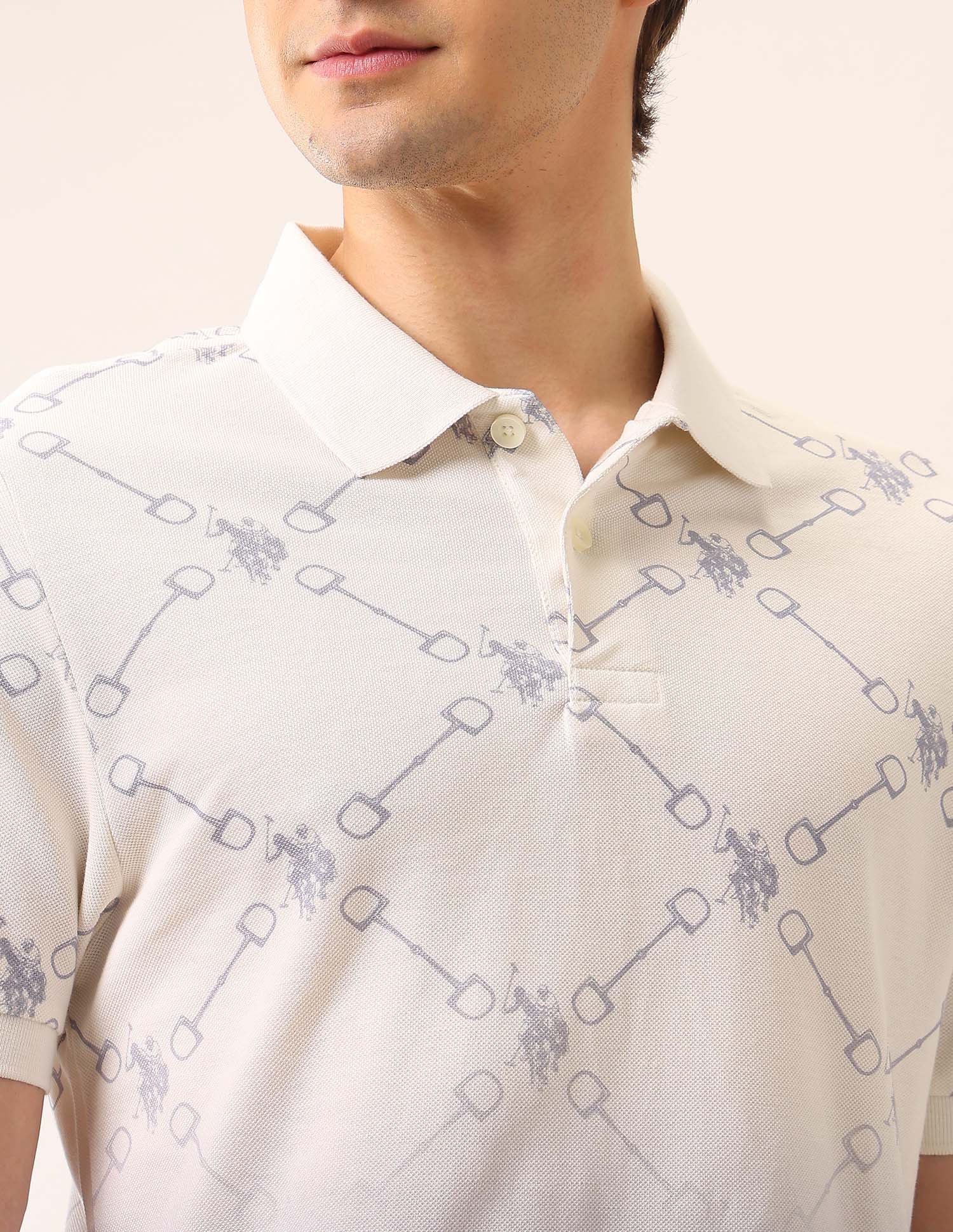 Muscle Fit Pure Cotton Polo Shirt Blue - U.S. Polo Assn. India | Large