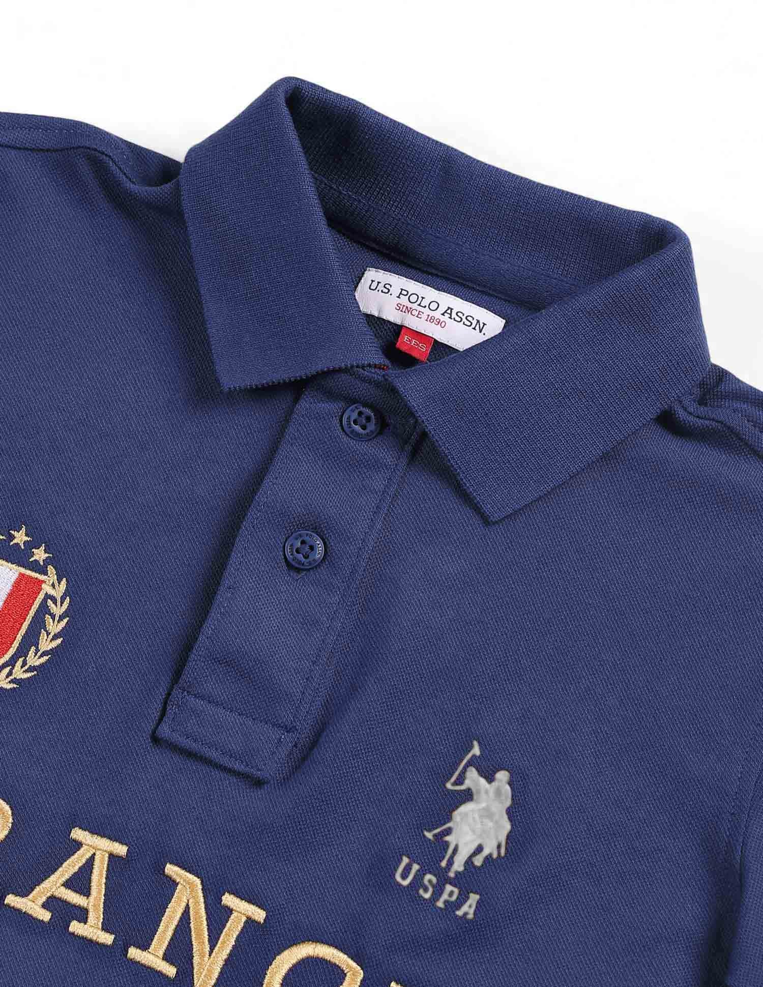 Boys Embroidered Polo Shirt Navy - U.S. Polo Assn. India | Large