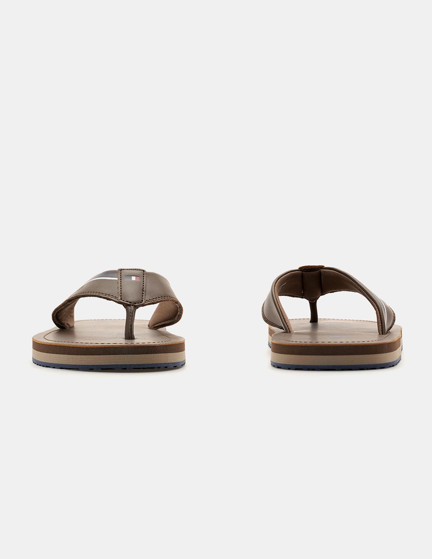 Men Nesta Striped Flip Flops Brown - U.S. POLO ASSN. | Large