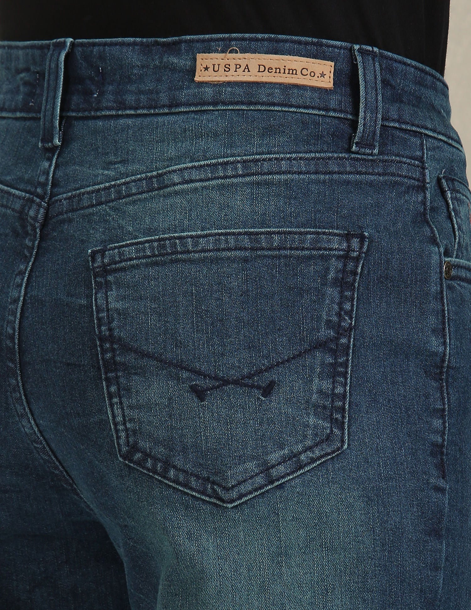 Straight Fit Rinsed Jeans Dark Blue - U.S. POLO ASSN. | Large