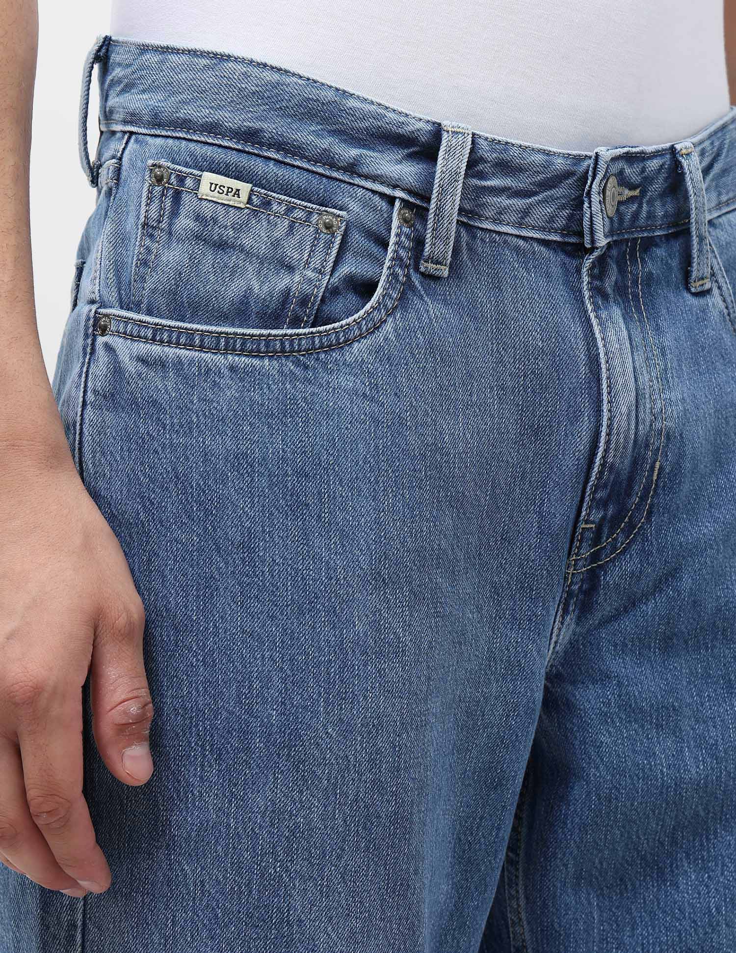 Shawn Relaxed Fit Blue Jeans Light Wash - U.S. POLO ASSN. | Large