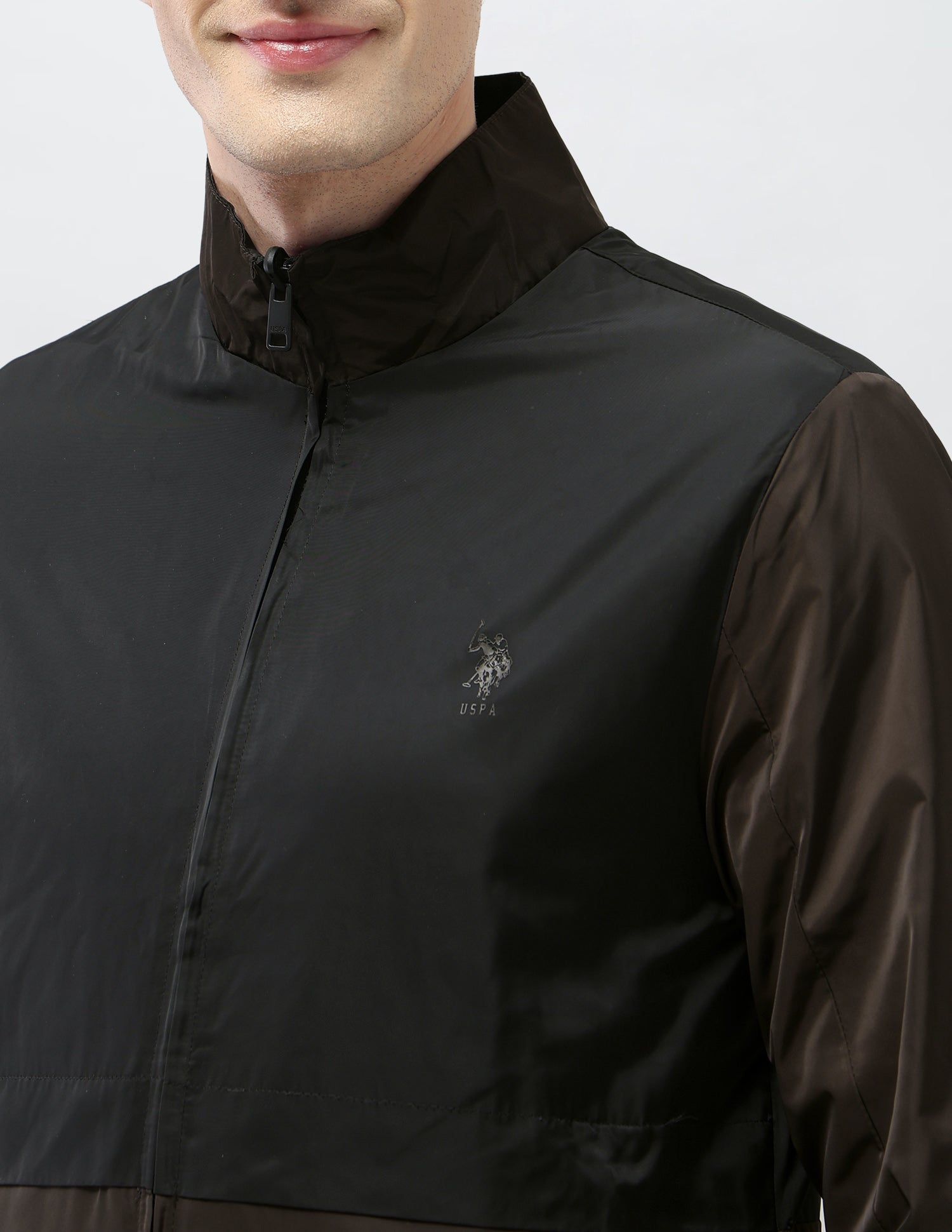Reversible Colour Blocked Jacket Choco - U.S. Polo Assn. India | Large