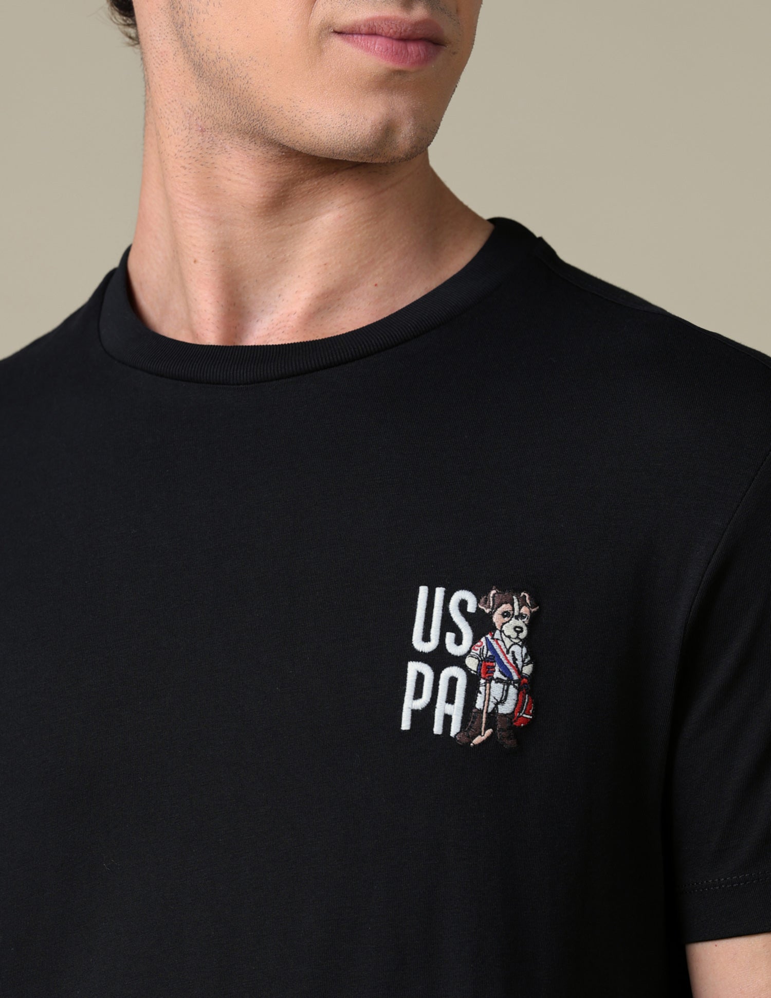Slim Fit Graphic Brand Printed T-Shirt Black - U.S. Polo Assn. India | Large