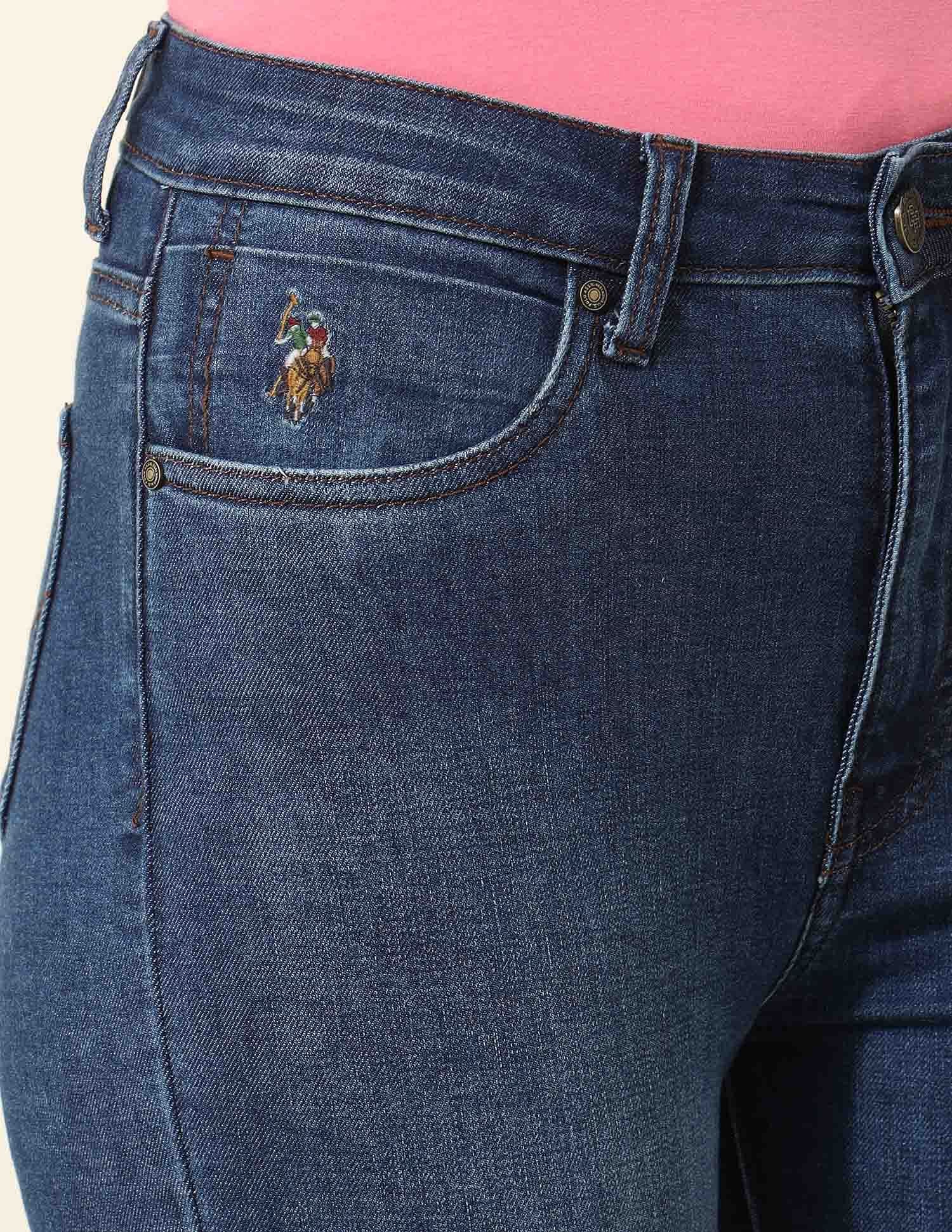 High Rise Bootcut Jeans Blue - U.S. Polo Assn. India | Large
