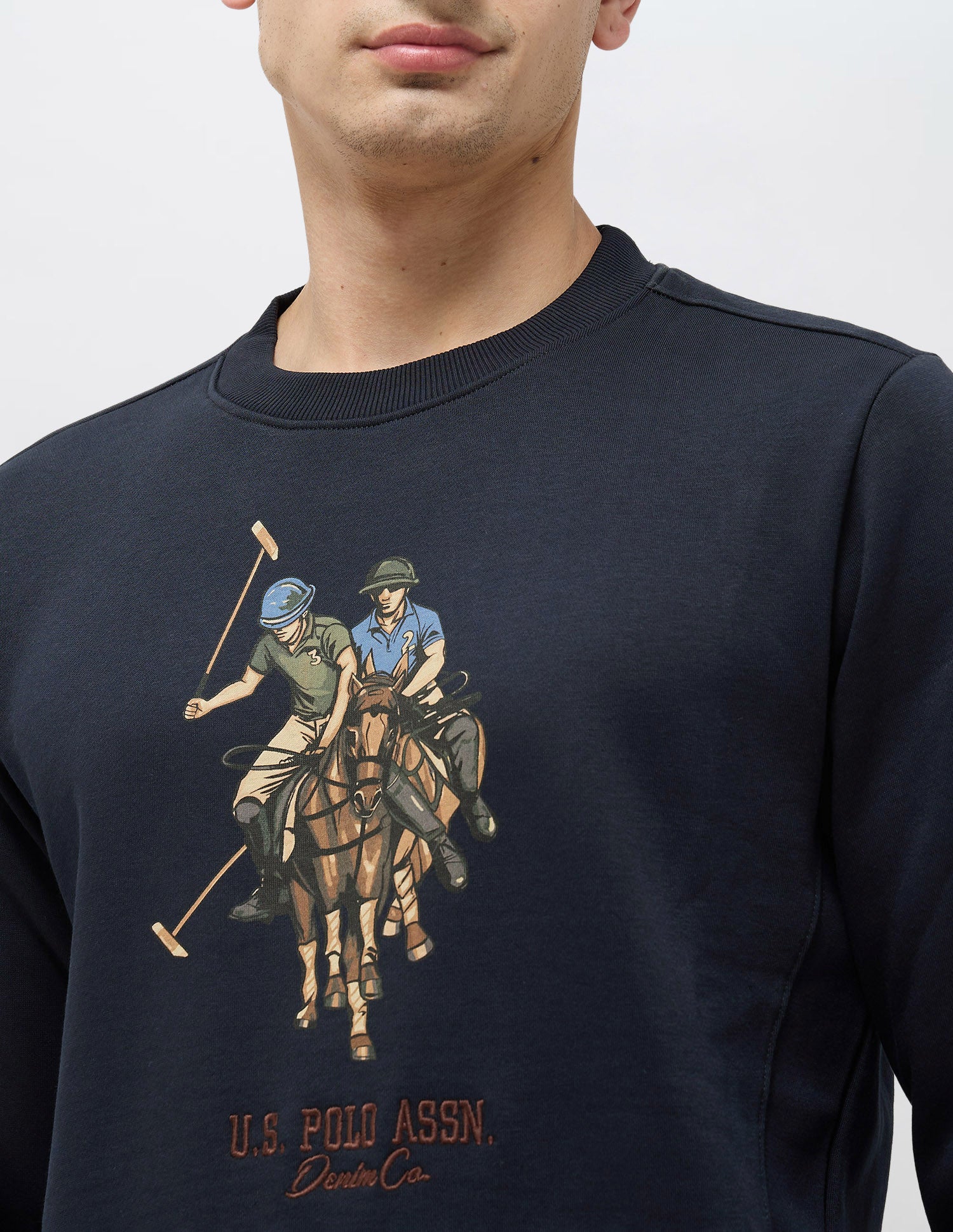 Graphic Brand Printed Sweatshirt Navy - U.S. POLO ASSN. | Large