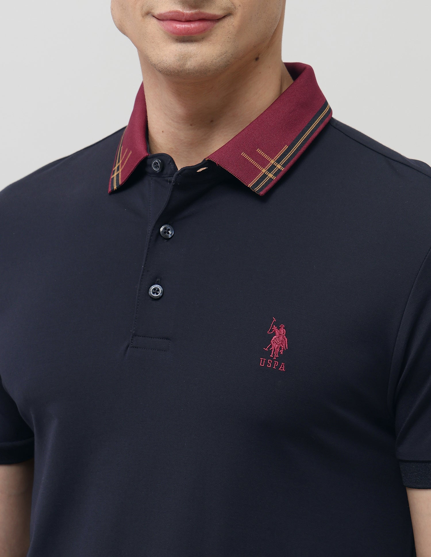 Regular Fit Solid Polo Shirt Navy - U.S. POLO ASSN. | Large