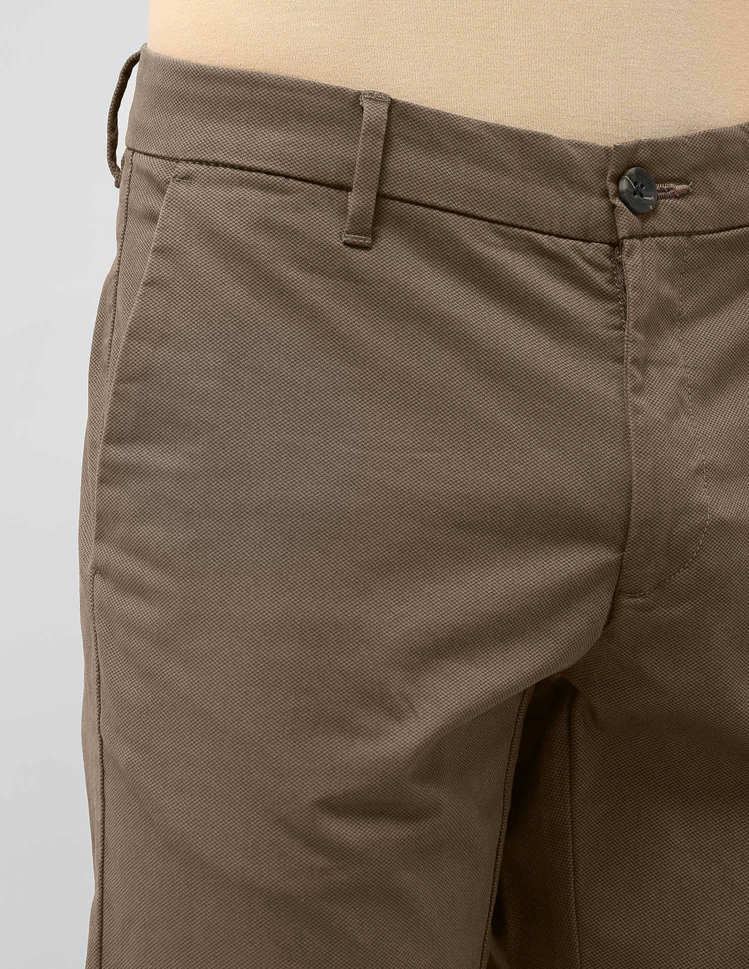 Austin Slim Fit Satin Trousers Brown - U.S. POLO ASSN. | Large