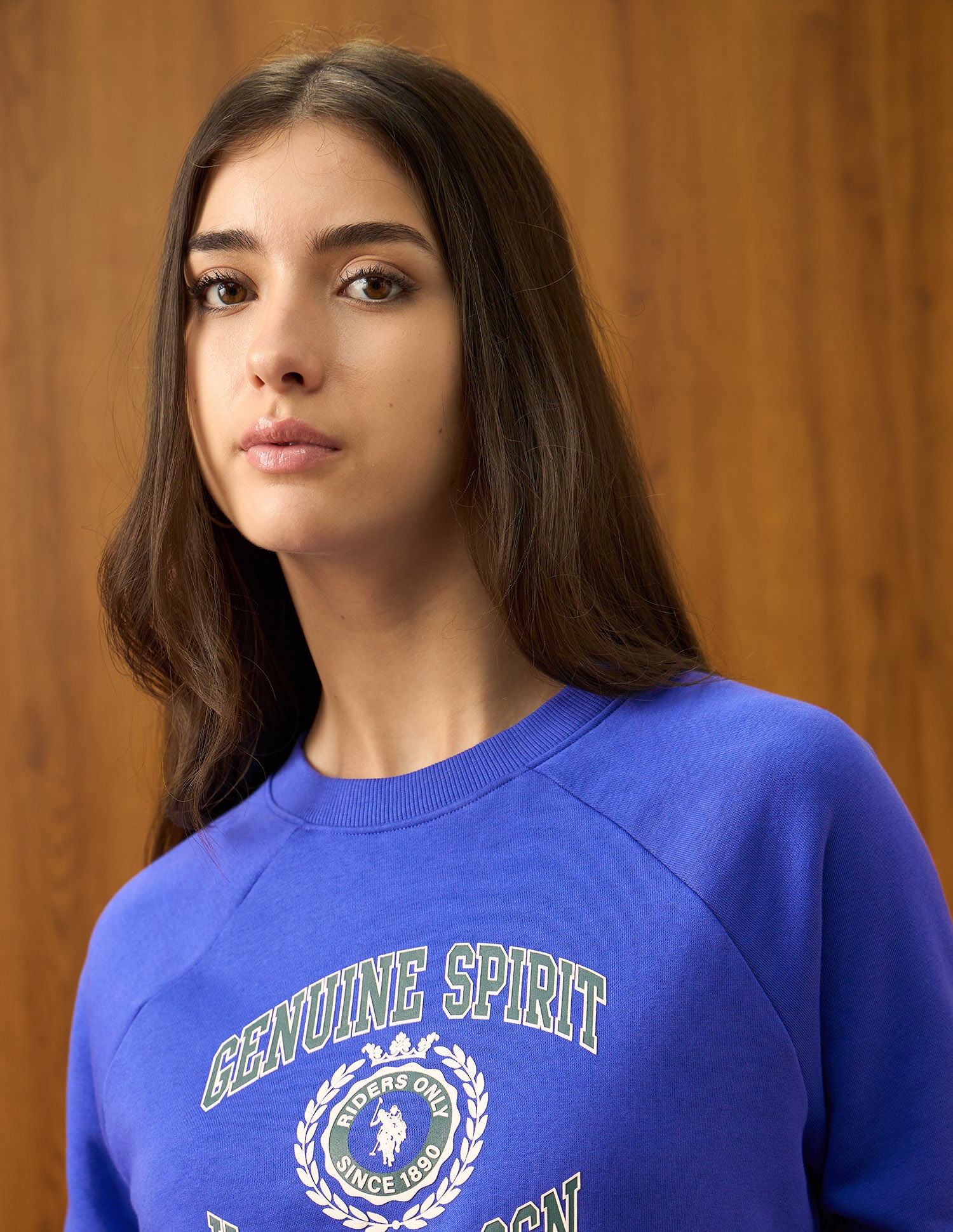 Brand Printed Regular Fit Sweatshirt Blue - U.S. POLO ASSN. | Large