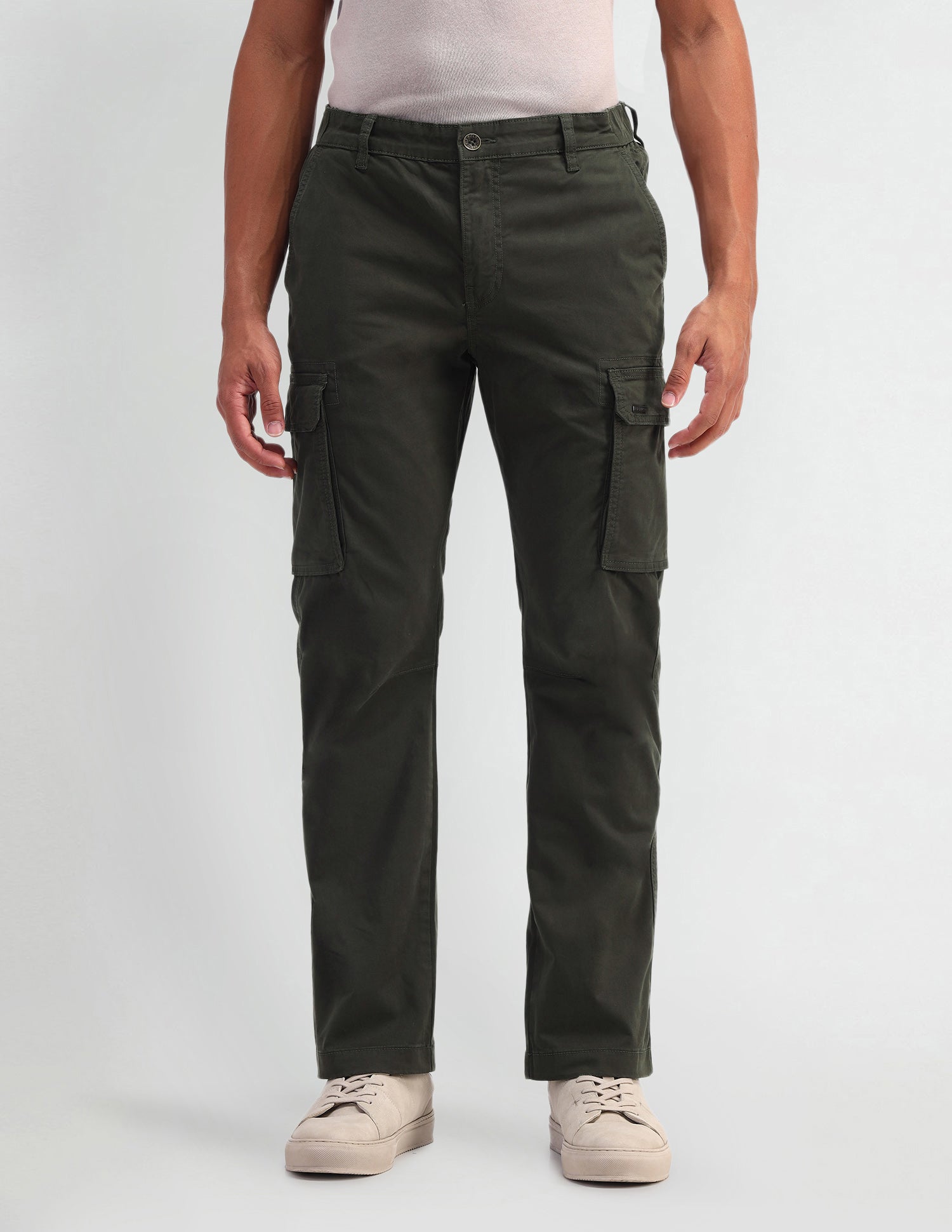 Solid Twill Trousers Green - U.S. POLO ASSN. | Large