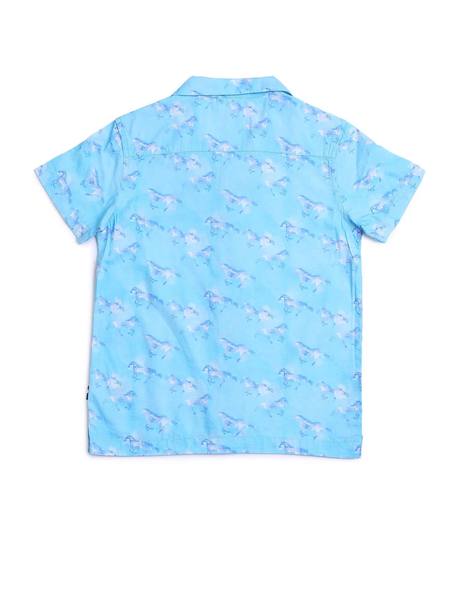 Boys Relaxed Fit All Over Printed Shirt Blue - U.S. POLO ASSN. | Large