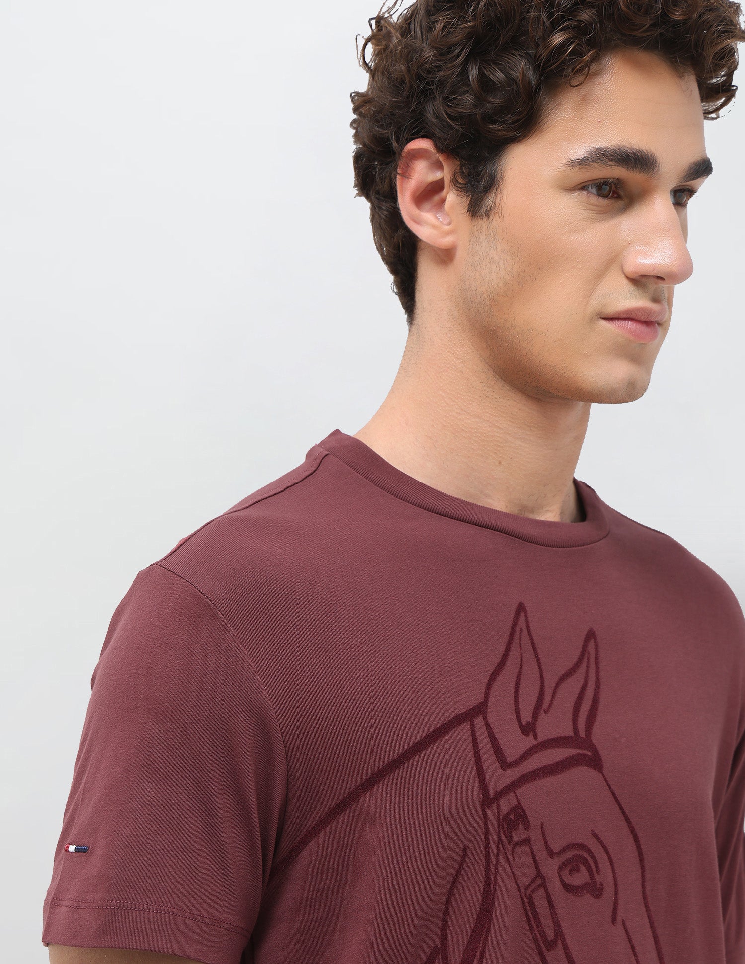 Graphic Printed Slim Fit T-Shirt Maroon - U.S. Polo Assn. India | Large
