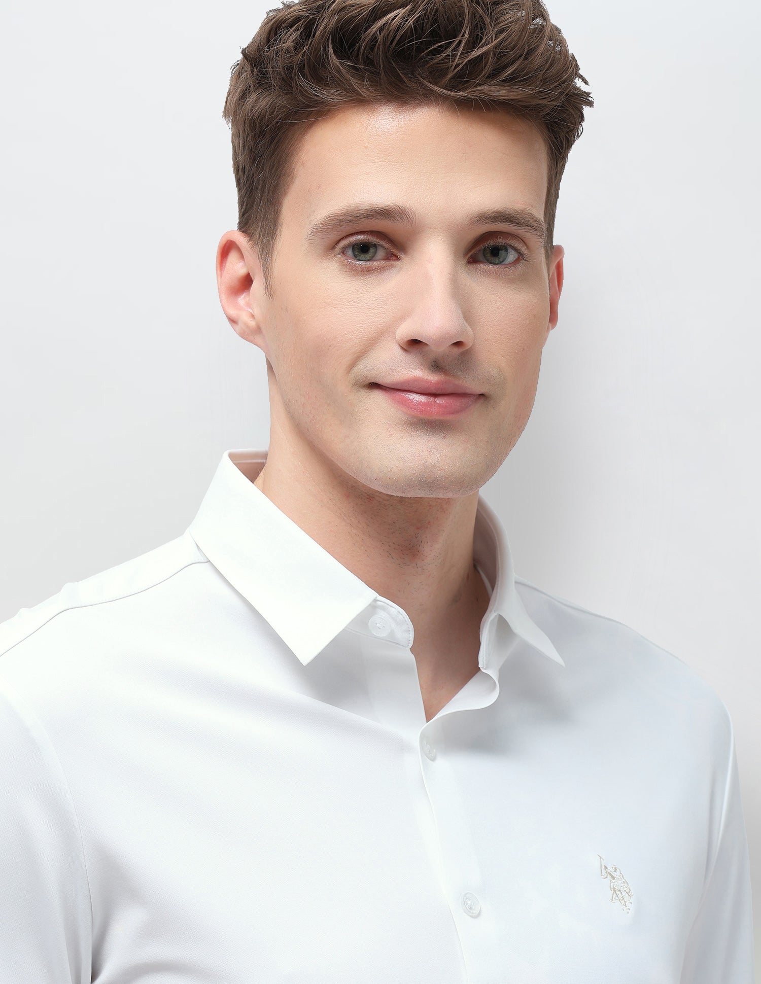 Solid Knitted Shirt White - U.S. Polo Assn. India | Large