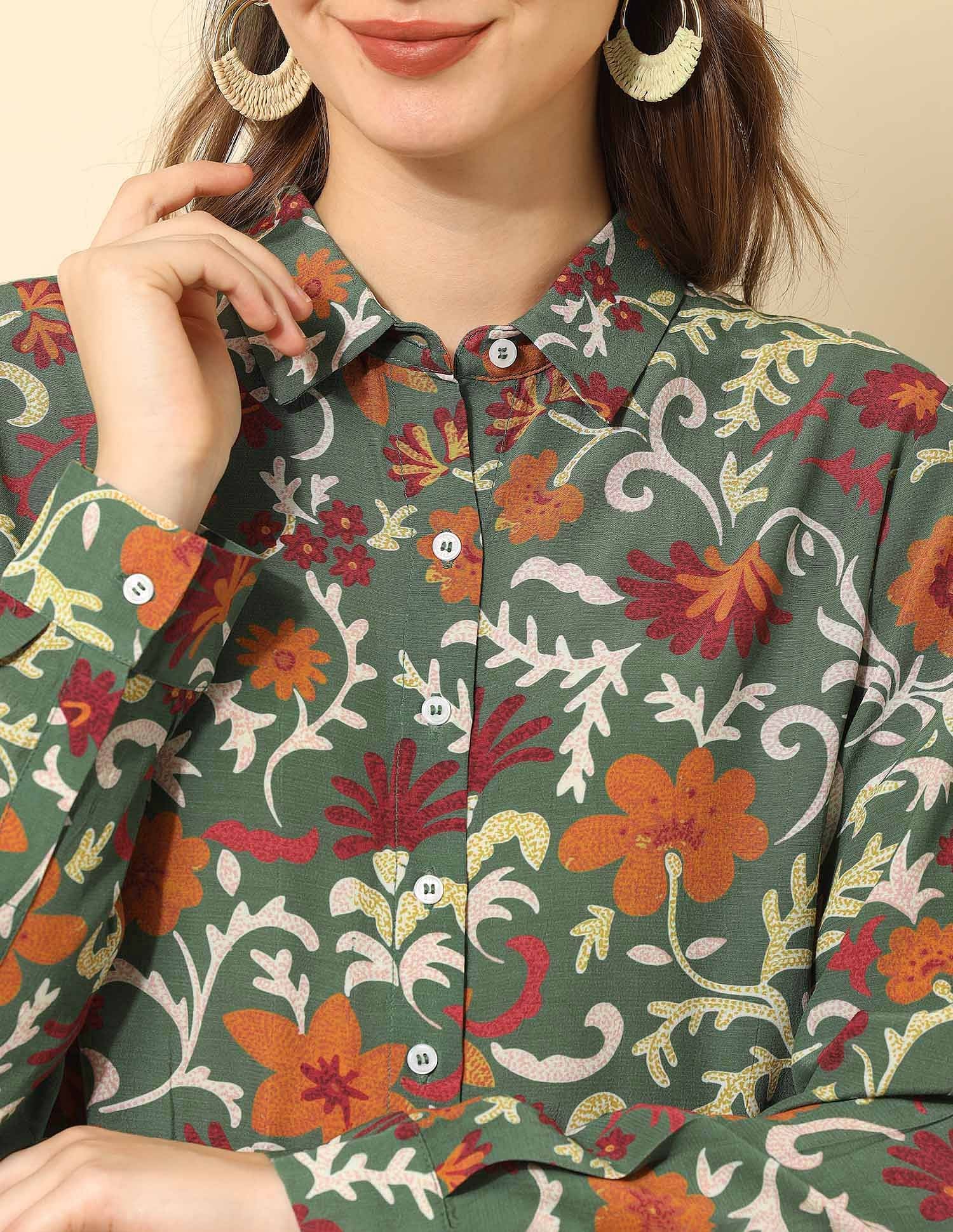 Regular Fit Floral Printed Shirt Multi-colour - U.S. POLO ASSN. | Large