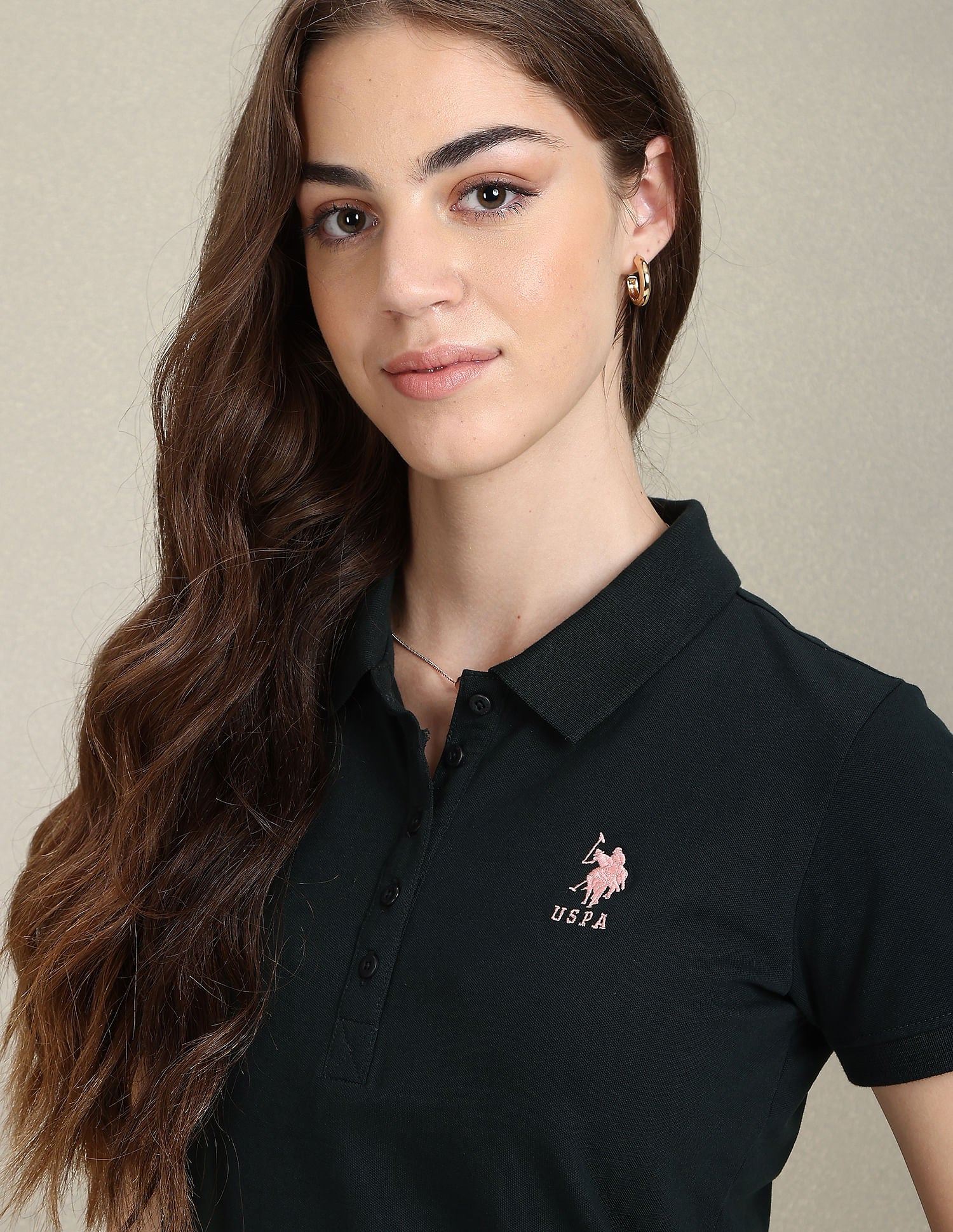 Solid Slim Polo Shirt Dark Green - U.S. POLO ASSN. | Large