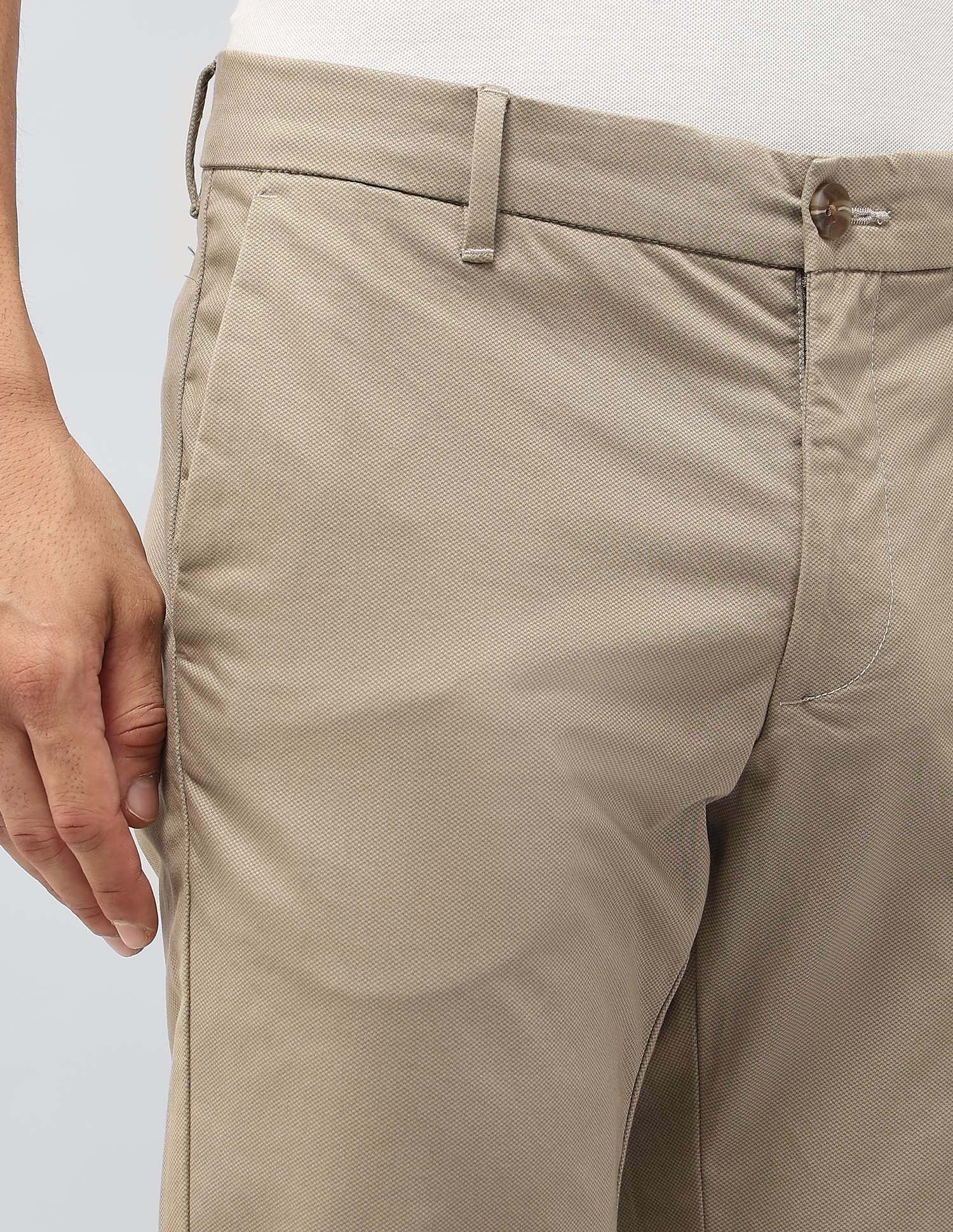 Denver Slim Fit Satin Trousers Khaki - U.S. POLO ASSN. | Large