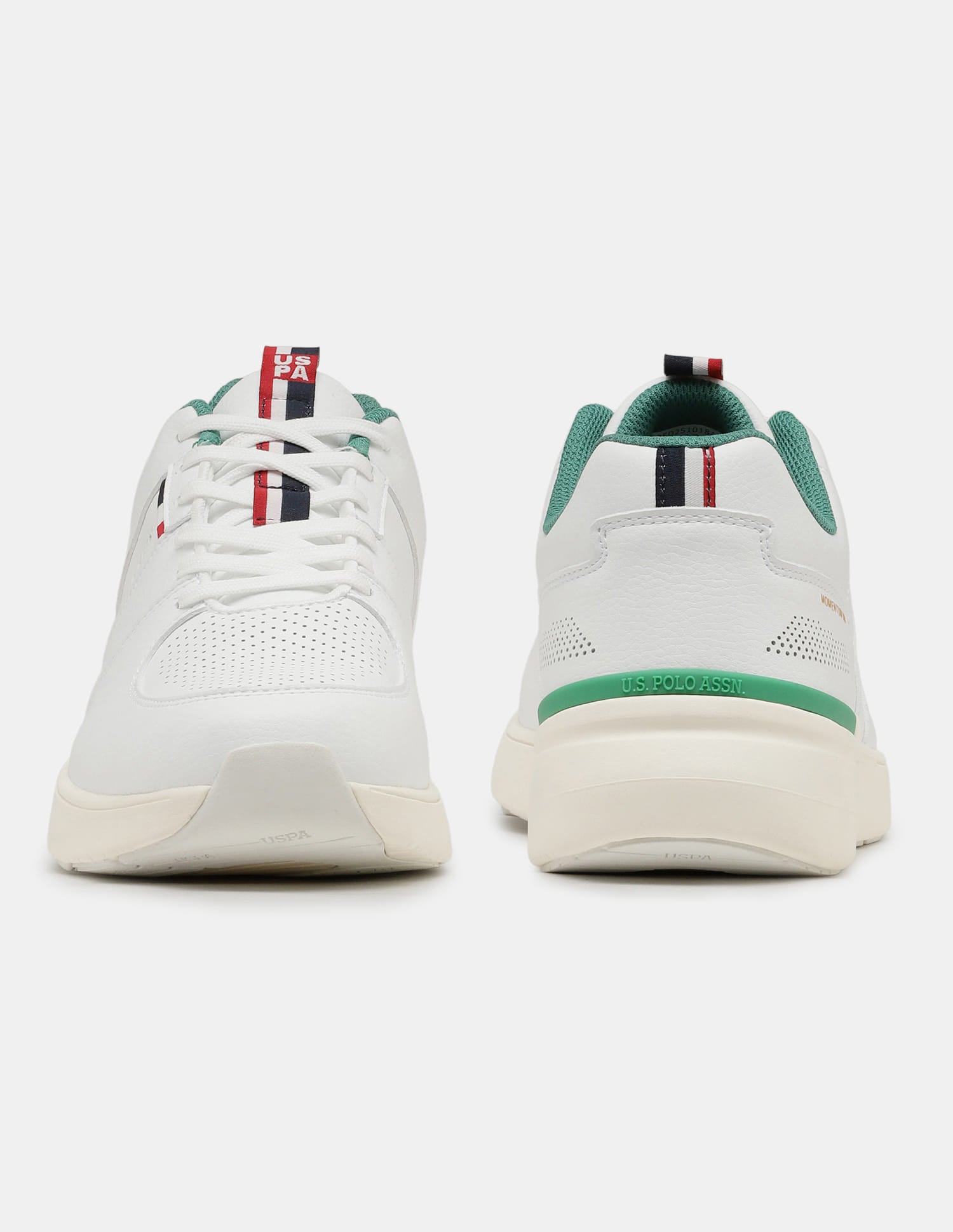 Round Toe Lace Ups Momentum 300 Sneakers Off White - U.S. Polo Assn. India | Large
