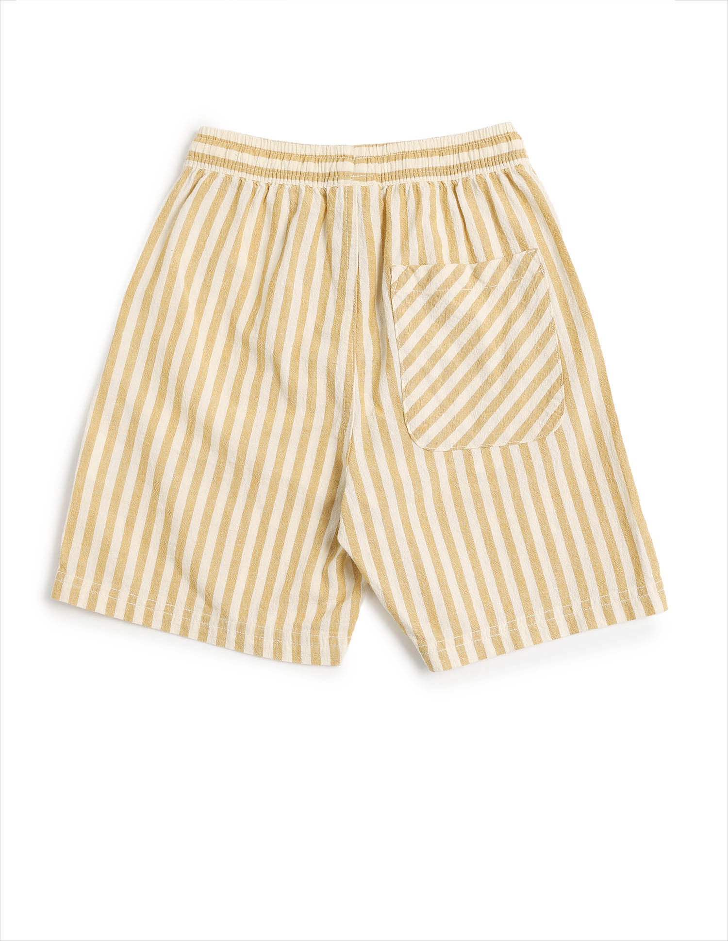 Boys Vertical Striped Regular Fit Shorts Mustard - U.S. POLO ASSN. | Large