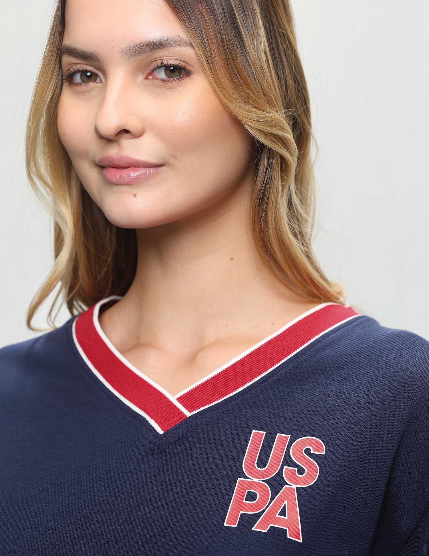 Solid Oversized Fit Sweatshirt Navy - U.S. Polo Assn. India | Large