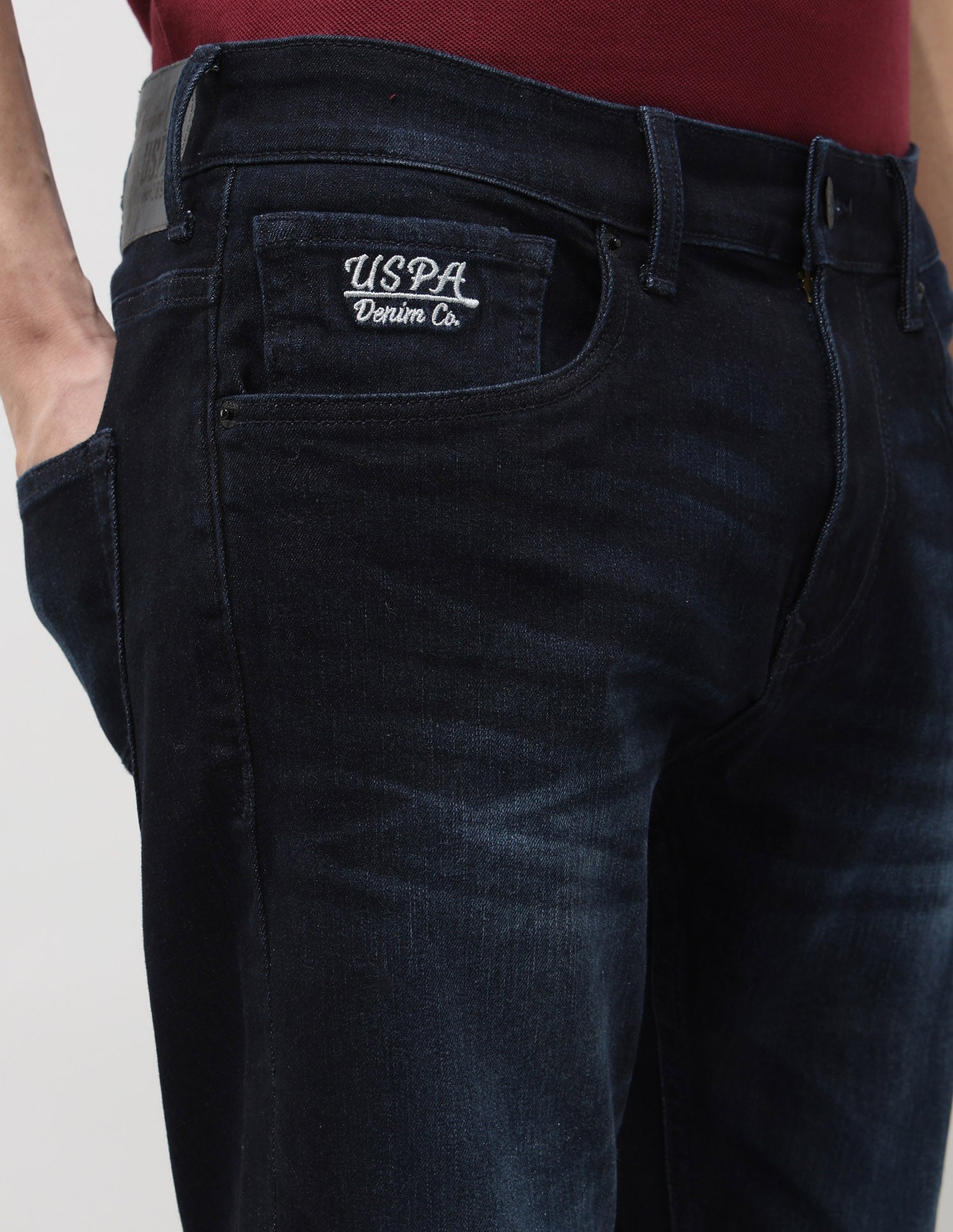 Henry Tapered Fit Blue Jeans Dark Indigo - U.S. Polo Assn. India | Large