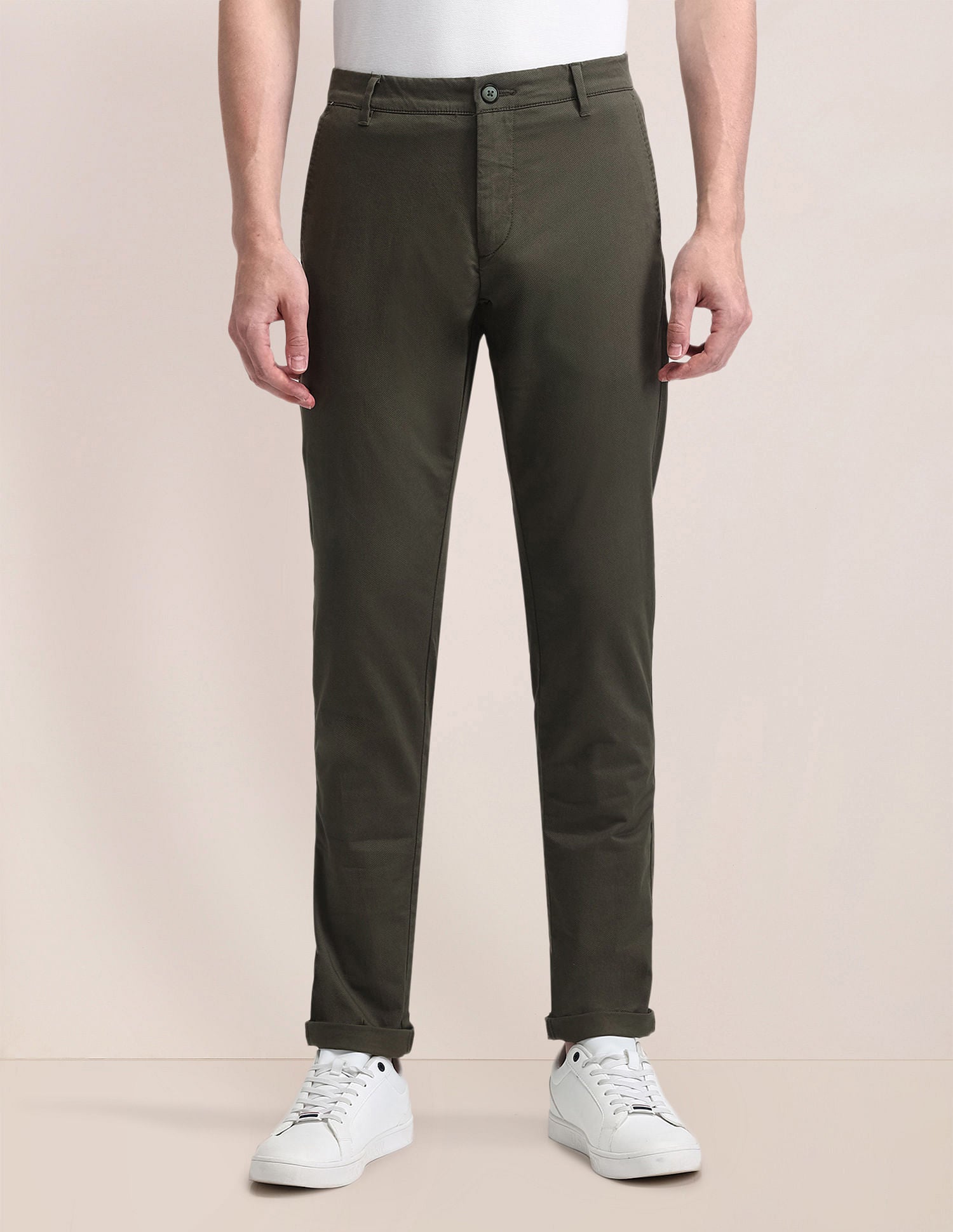 Mid Rise Regular Fit Trousers Green - U.S. POLO ASSN. | Large