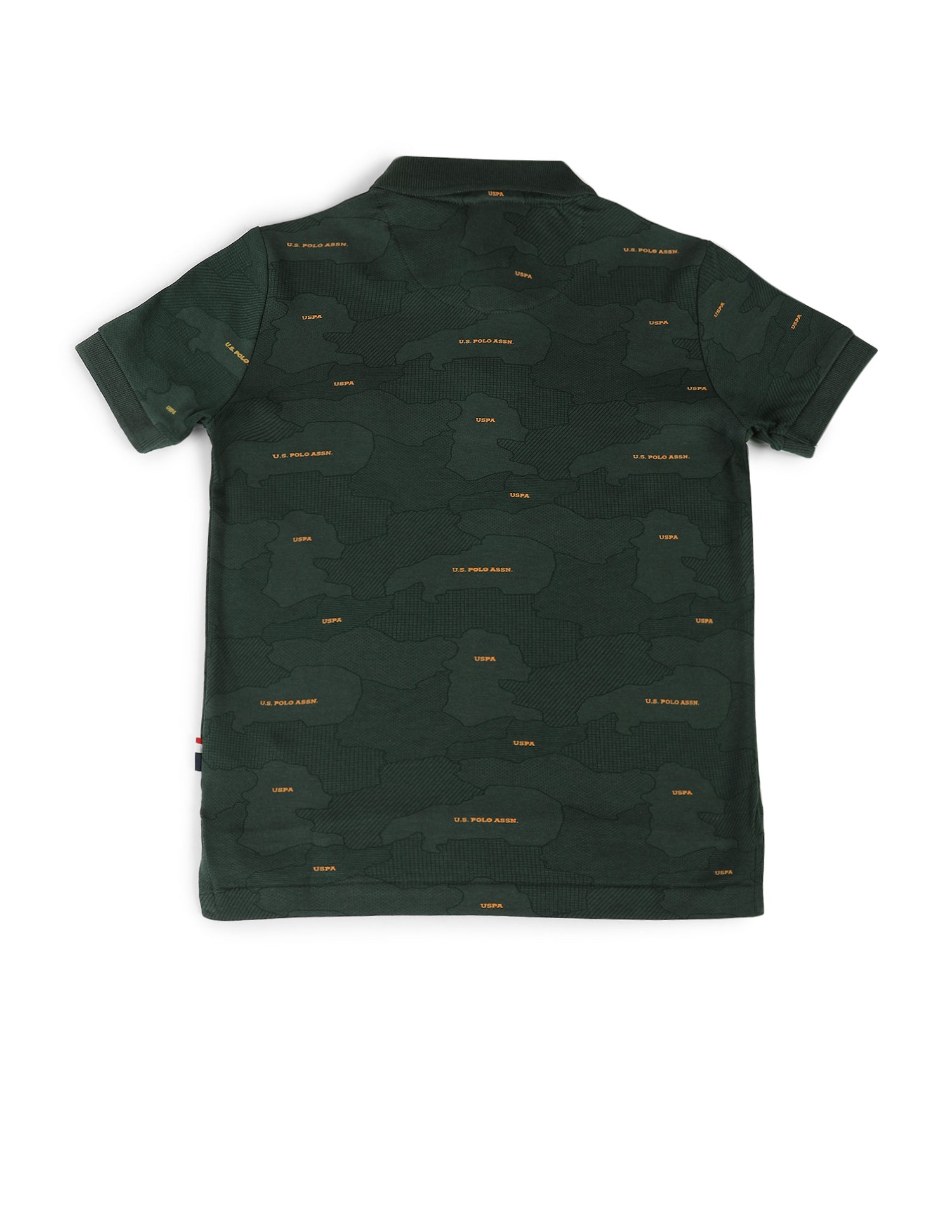 Boys Abstract Printed Regular Fit T-Shirt Kombu Green - U.S. POLO ASSN. | Large