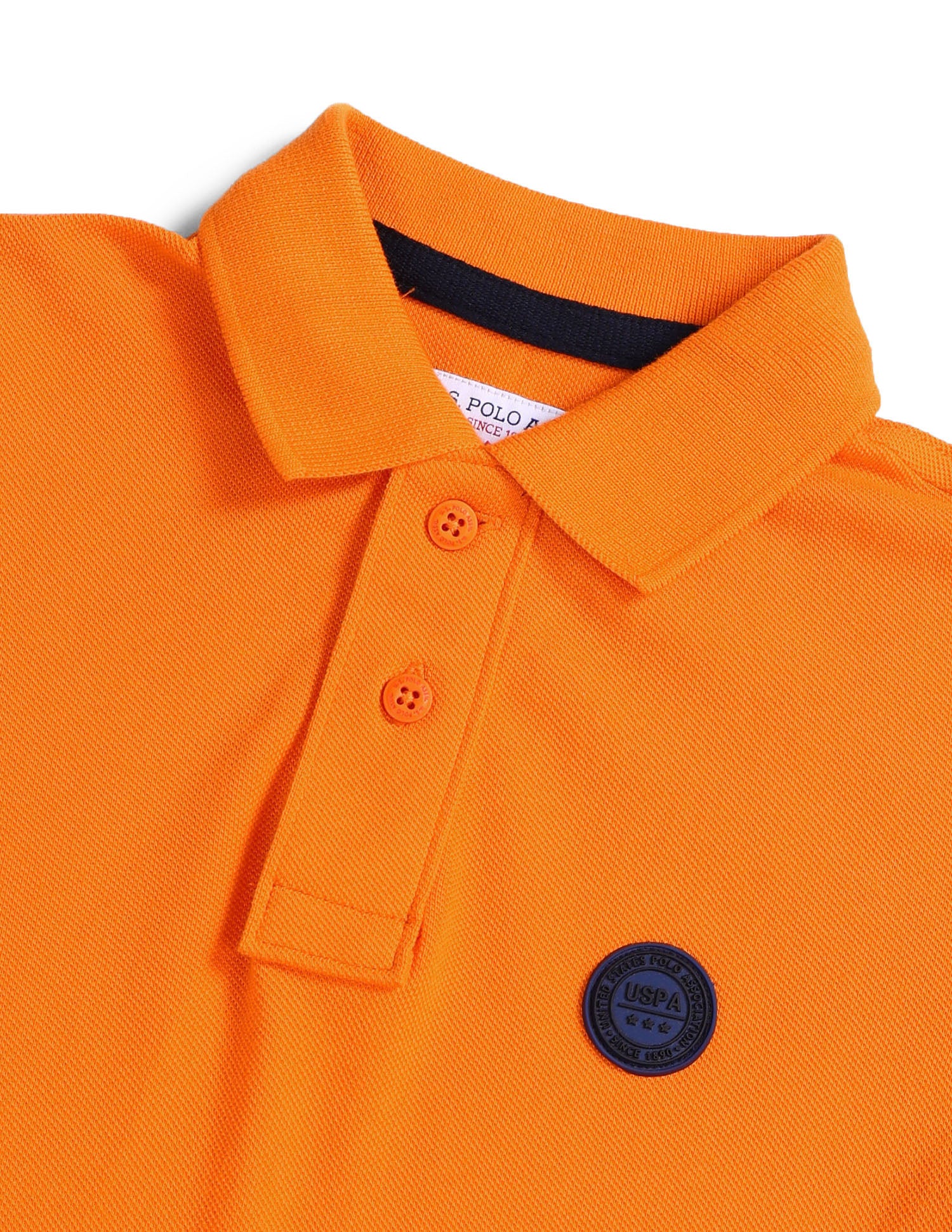 Boys Solid Regular Fit T-Shirt Dark Orange - U.S. POLO ASSN. | Large