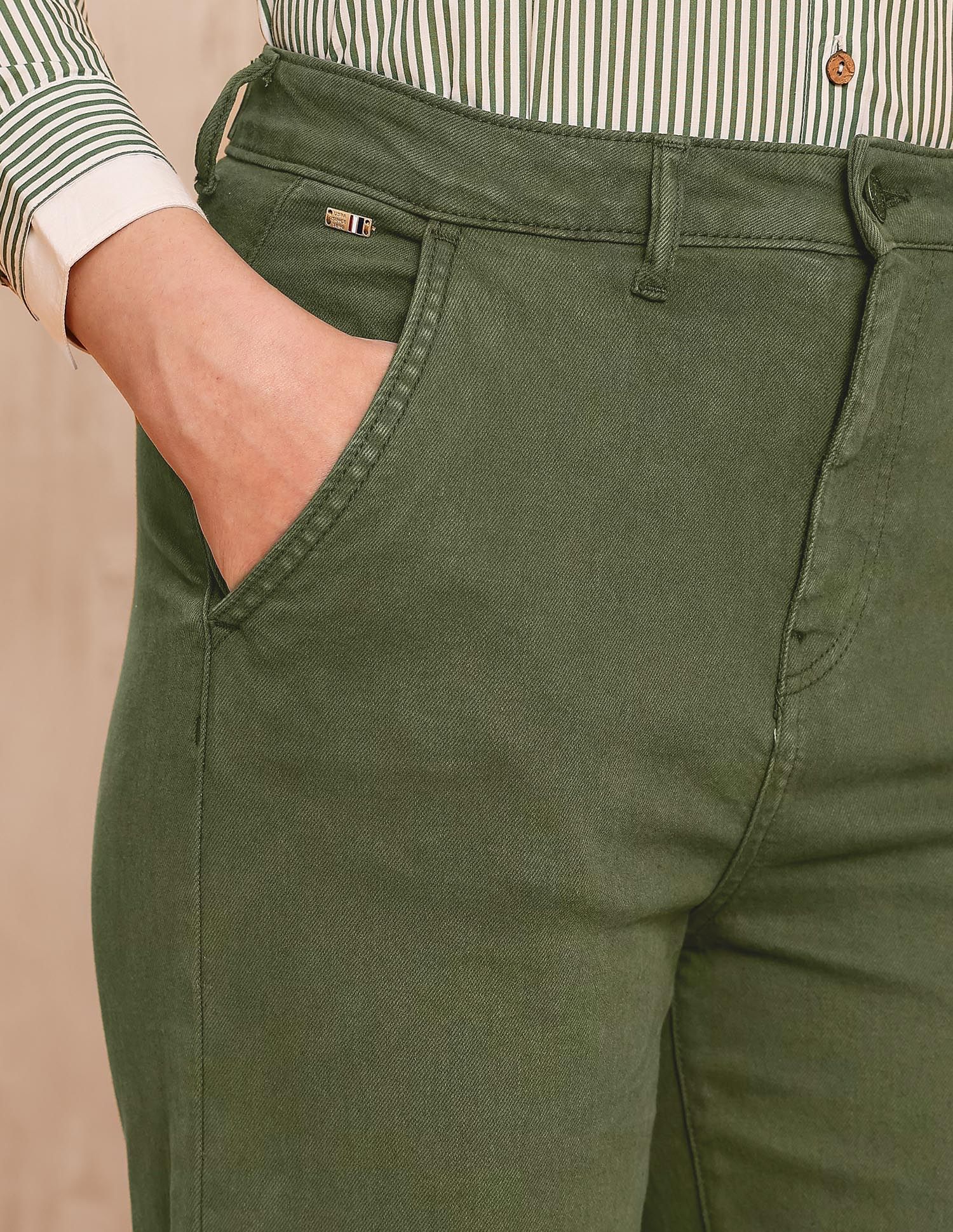 High Rise Straight Fit Jeans Green - U.S. POLO ASSN. | Large