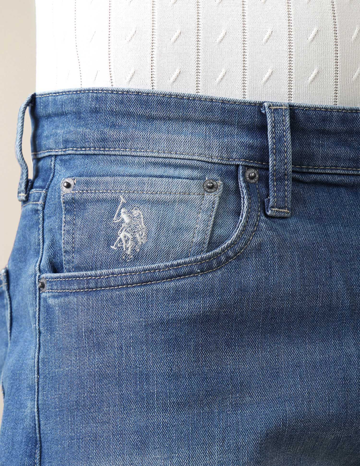 Logan Loose Straight Fit Blue Jeans Light Indigo - U.S. Polo Assn. India | Large