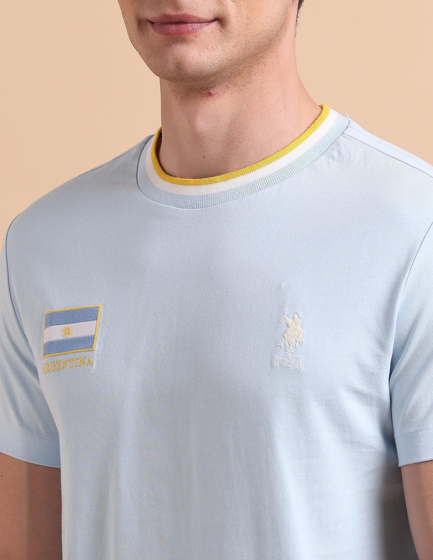 Solid Pure Cotton T-Shirt Black - U.S. POLO ASSN. | Large