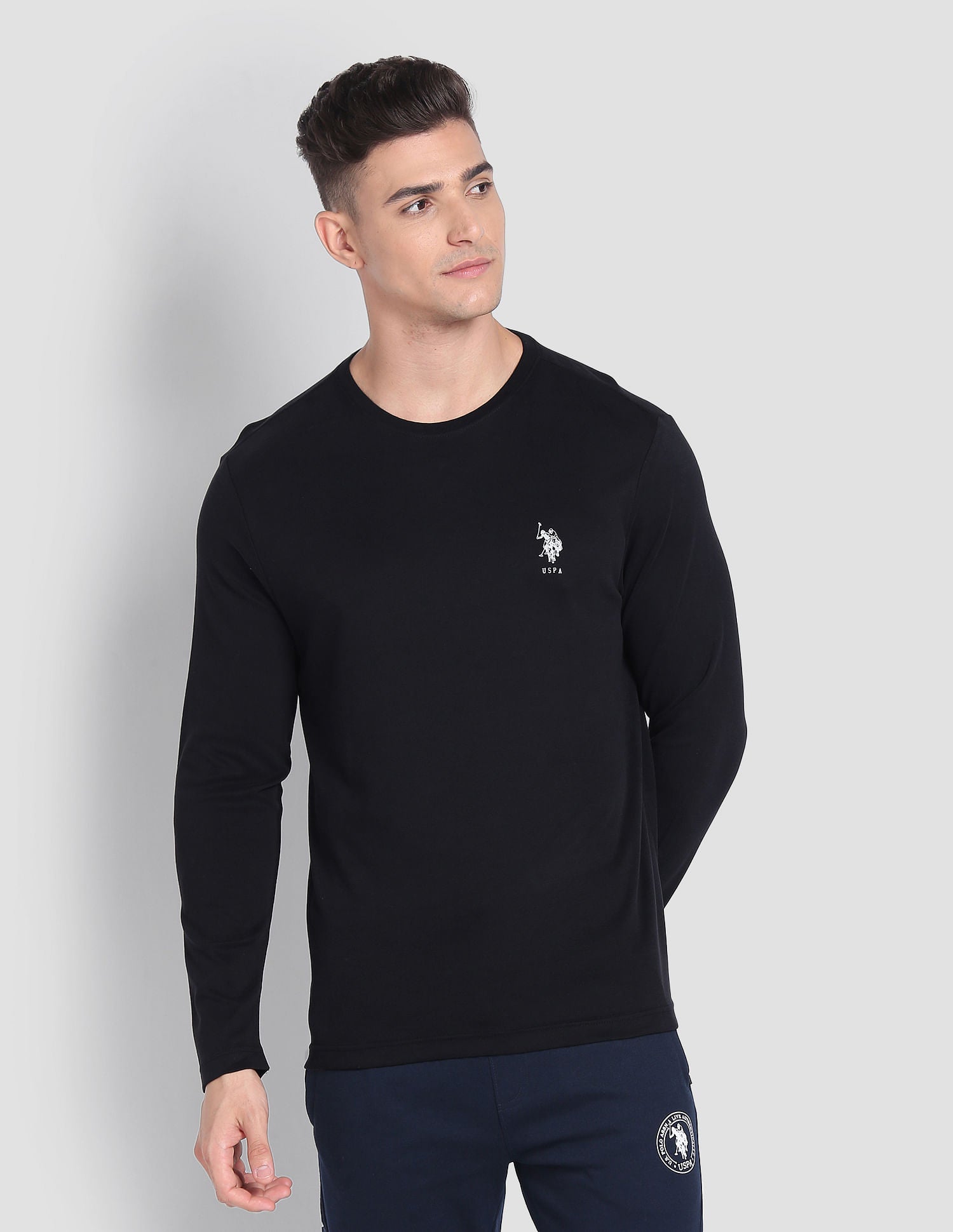 Long Sleeve LE006 Lounge T-Shirt - Pack Of 1 Black - U.S. POLO ASSN. | Large