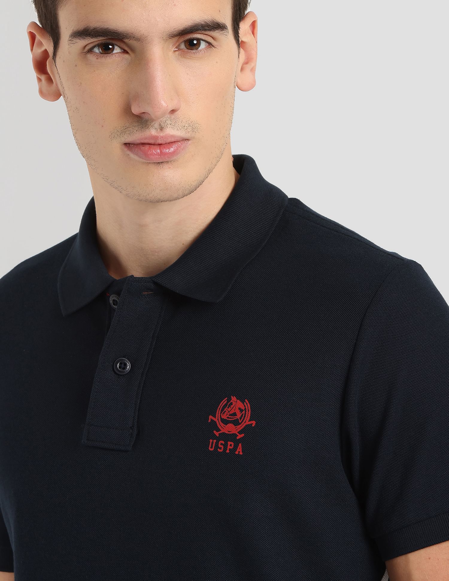 Panelled Athleisure Polo Shirt Navy - U.S. POLO ASSN. | Large