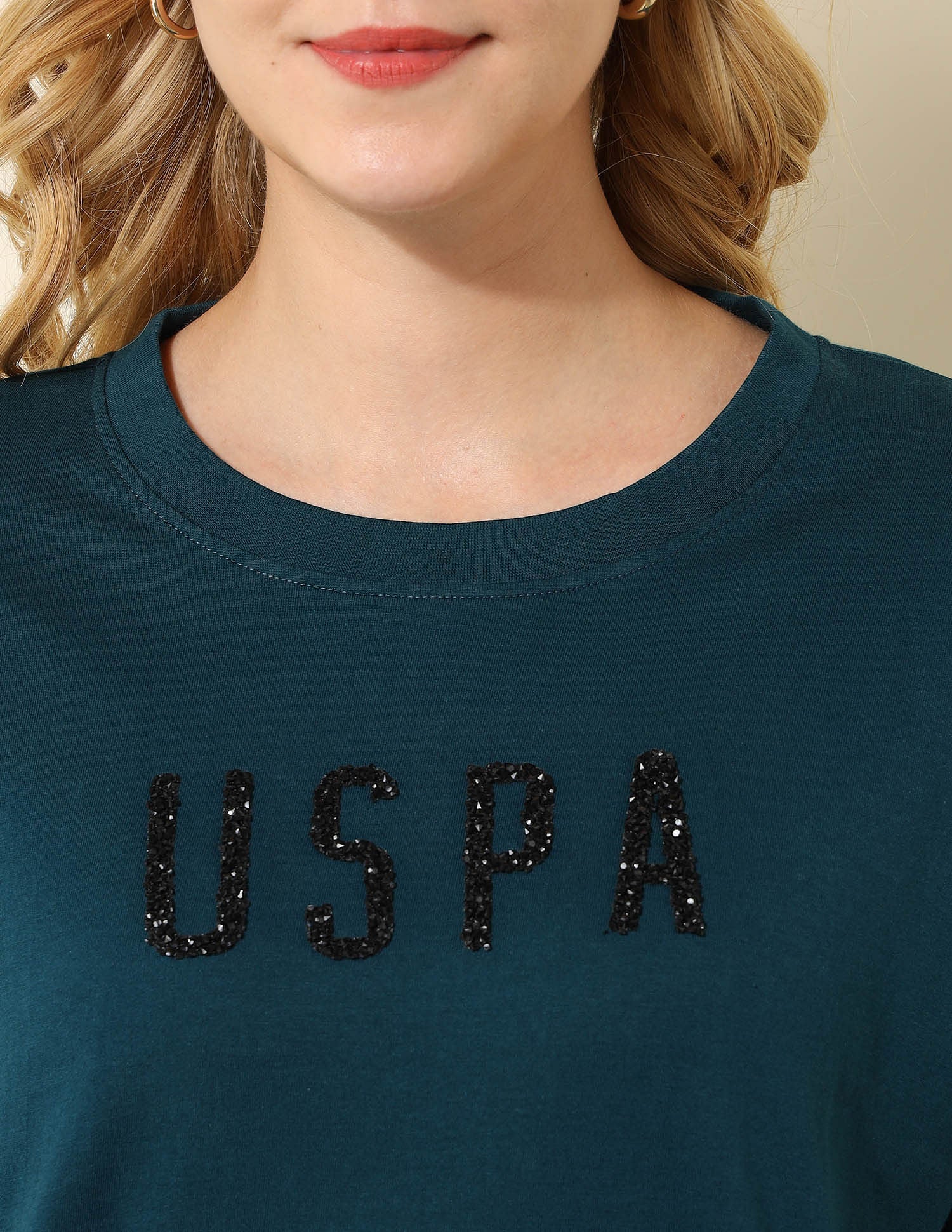 Oversized Fit Brand Printed T-Shirt Teal - U.S. POLO ASSN. | Large