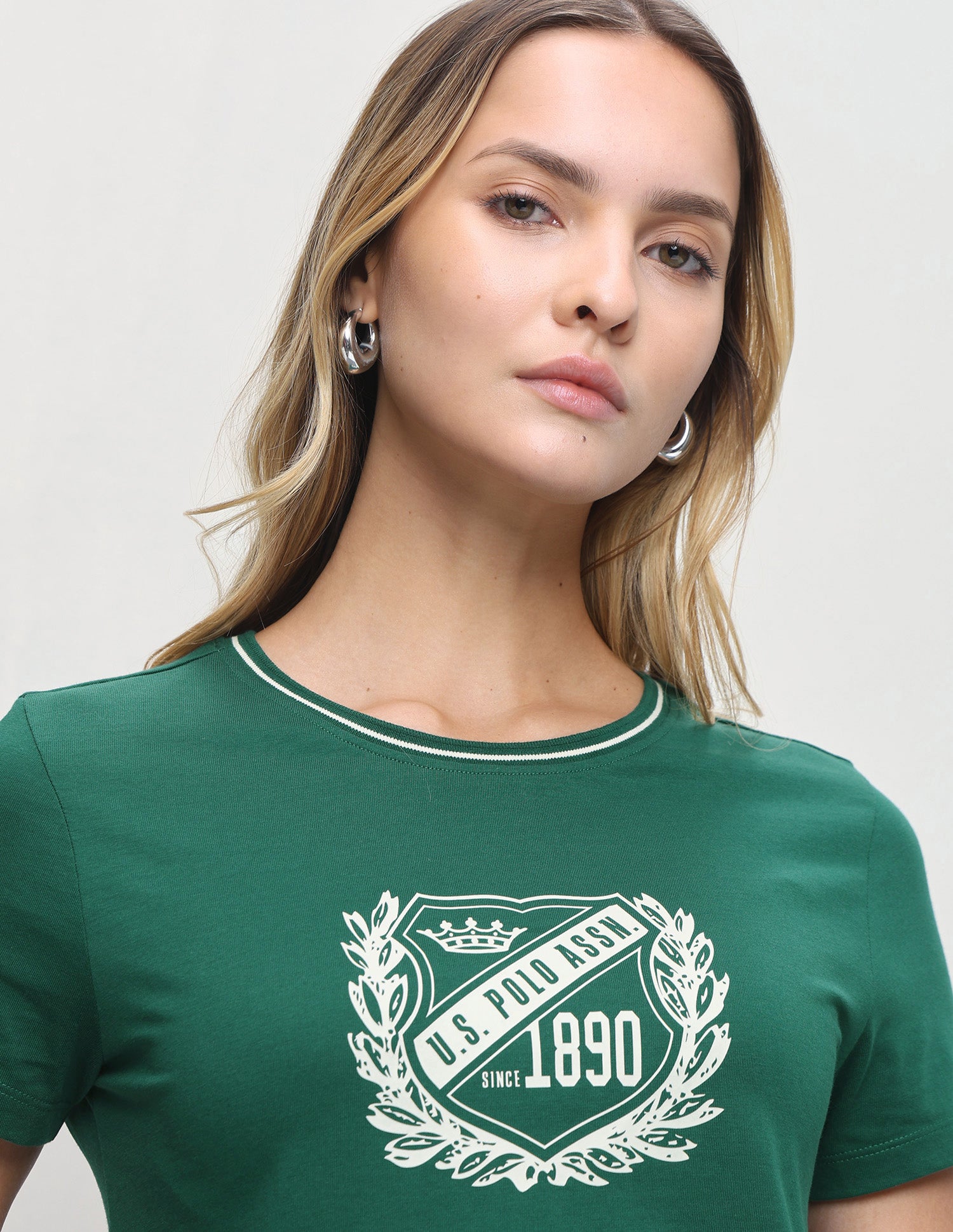 Graphic Brand Printed Regular Fit T-Shirt Dark Green - U.S. Polo Assn. India | Large