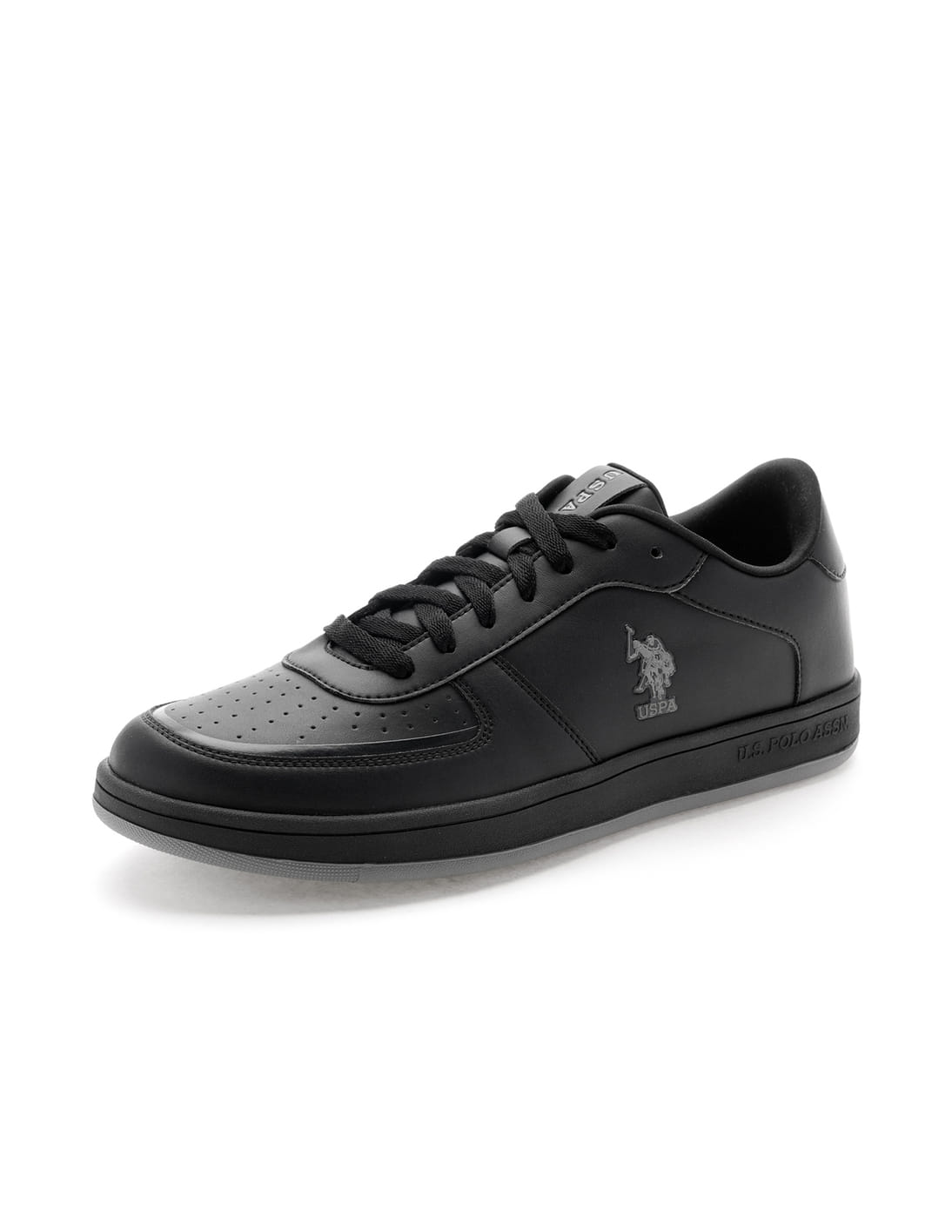 Men Rein 2.0 Black Retro Court Sneakers Black - U.S. Polo Assn. India | Large