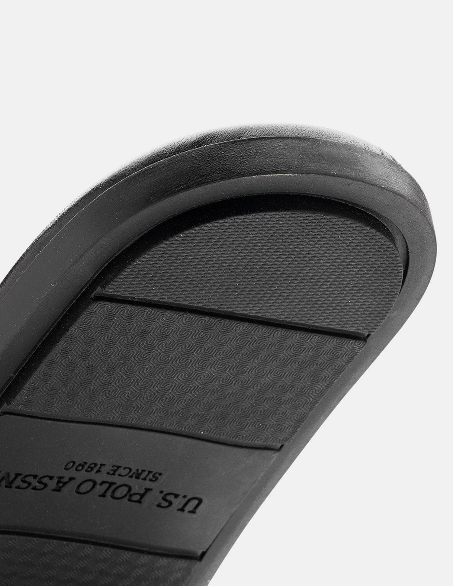 Men Diaz Broad Strap Slippers Black - U.S. POLO ASSN. | Large