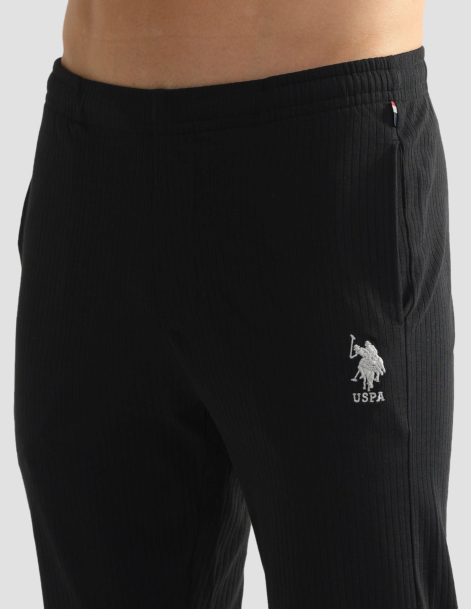 All Over Stripe OELP4 Lounge Track Pants - Pack Of 1 Black - U.S. POLO ASSN. | Large