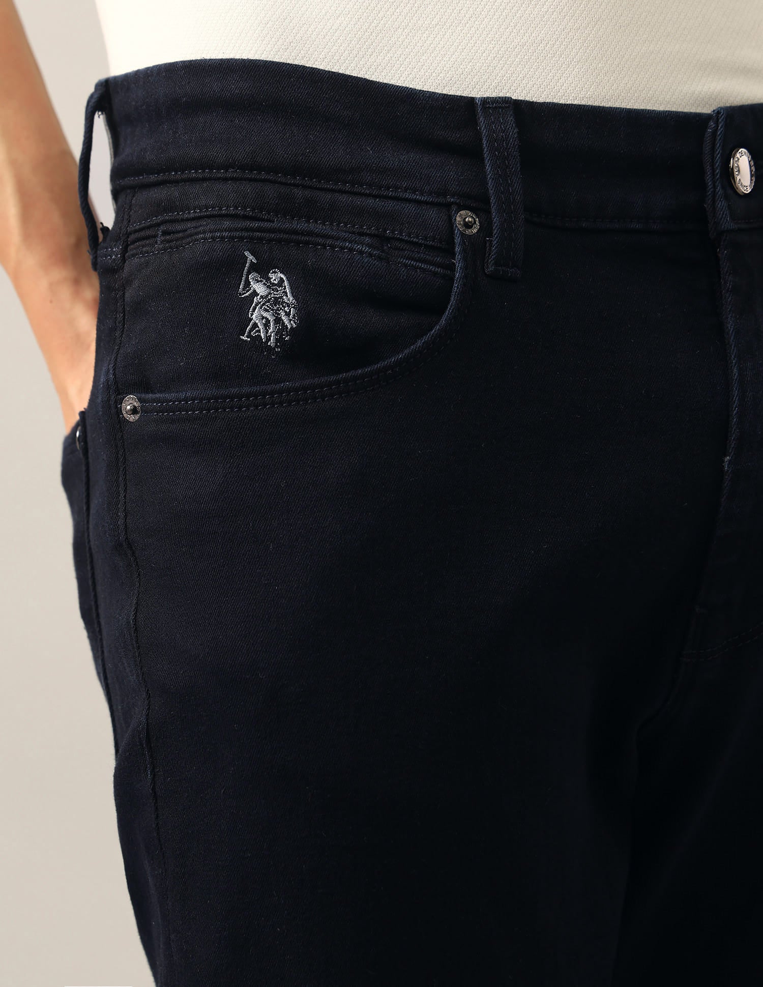 Harold Slim Straight Fit Blue Jeans Blue - U.S. Polo Assn. India | Large