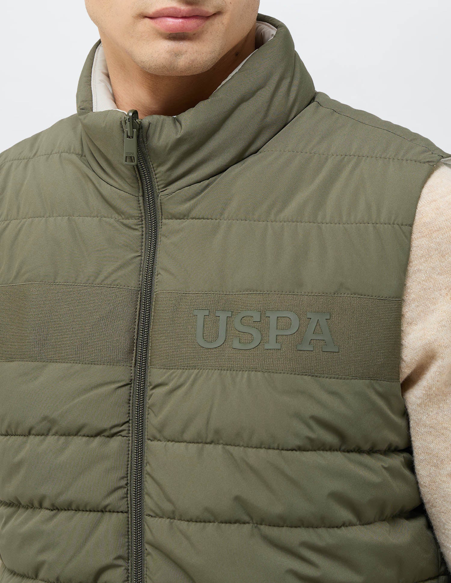 Solid Regular Fit Reversible Jacket Olive - U.S. POLO ASSN. | Large