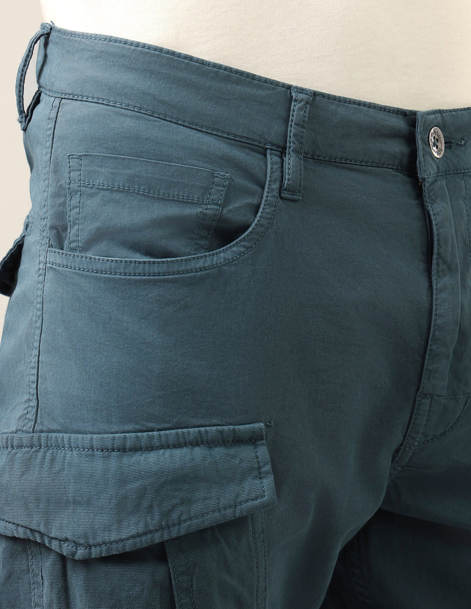 Harold Slim Straight Fit Twill Cargos Green - U.S. Polo Assn. India | Large