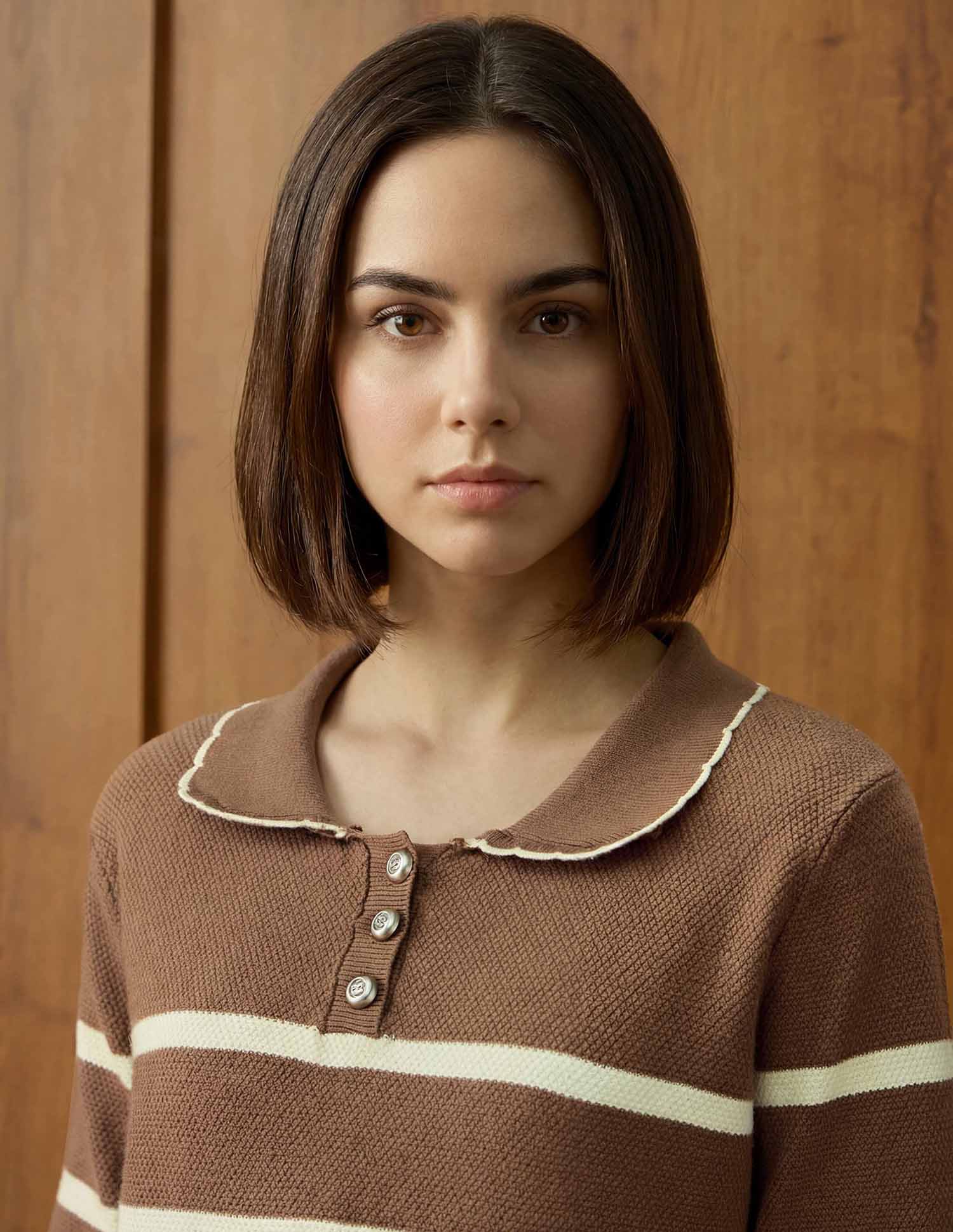 Horizontal Striped Ribbed Knit Sweater Brown - U.S. POLO ASSN. | Large